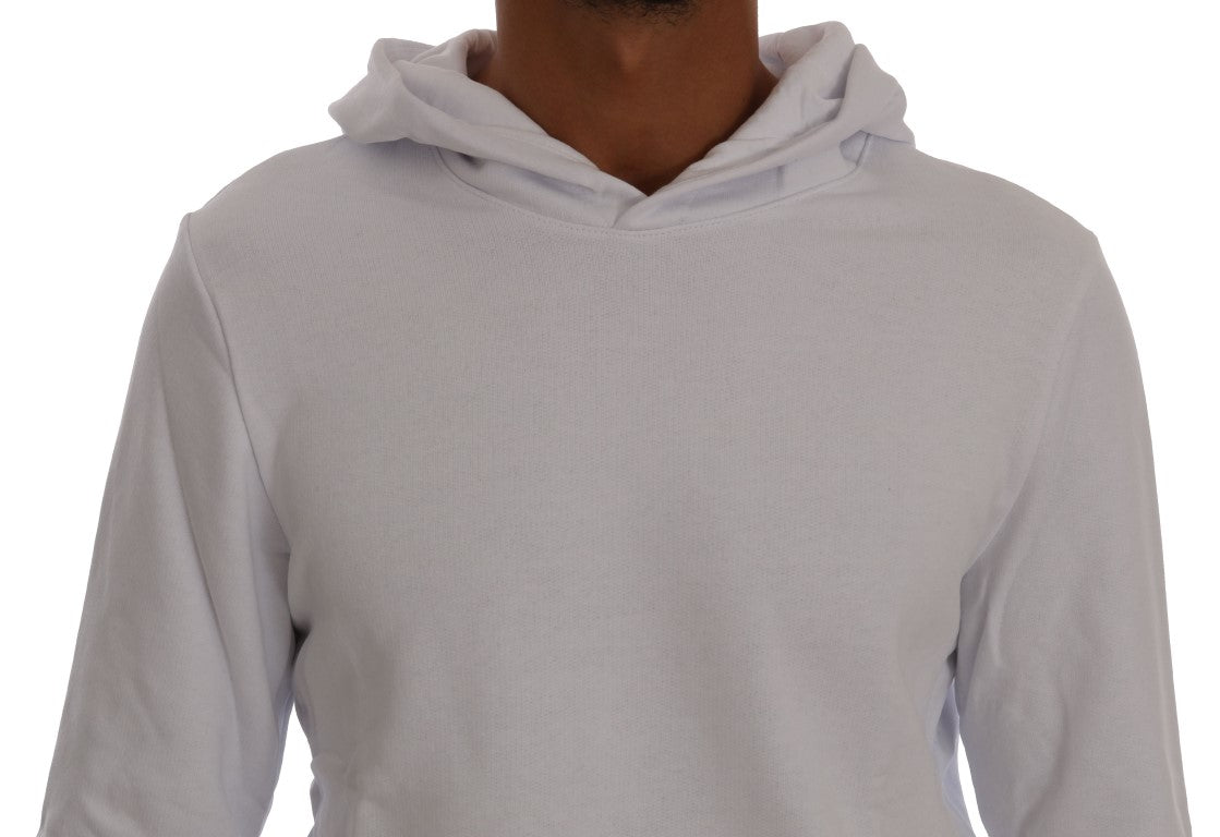 Daniele Alessandrini Elegant hoodie in white cotton