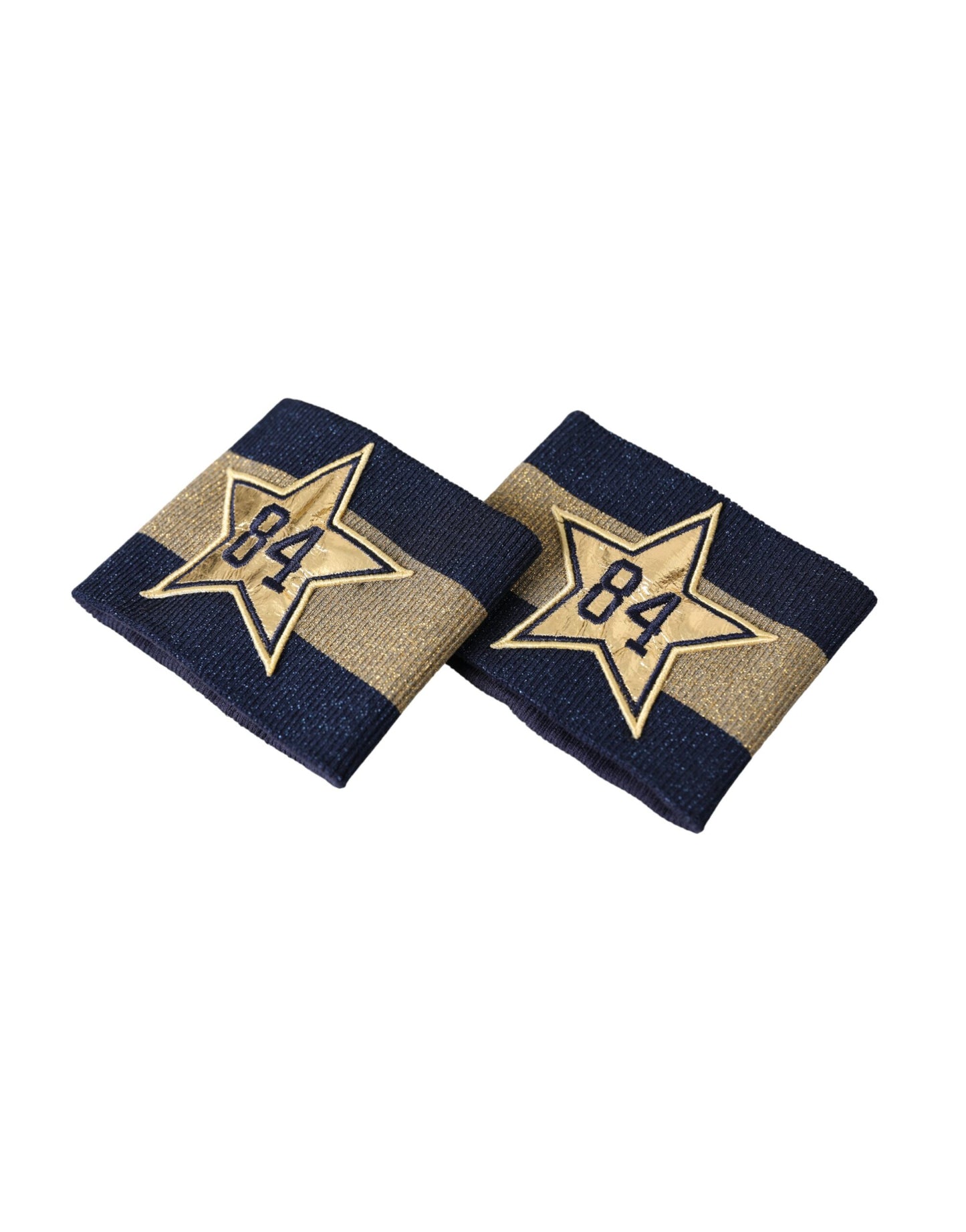 Dolce &amp; Gabbana Black and Gold Logo Star 84 Viscose Bracelet