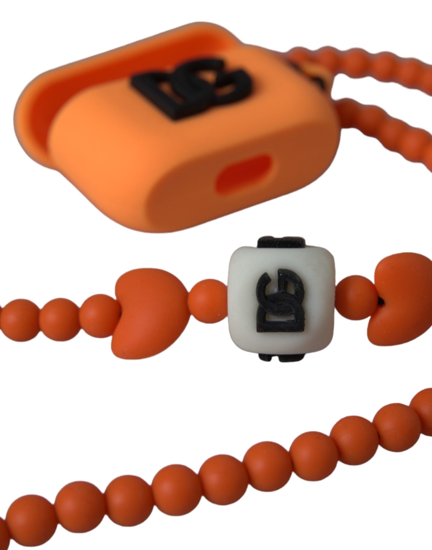 Dolce & Gabbana Orange Silikon Gummi Logo Perlenband Airpods Fall