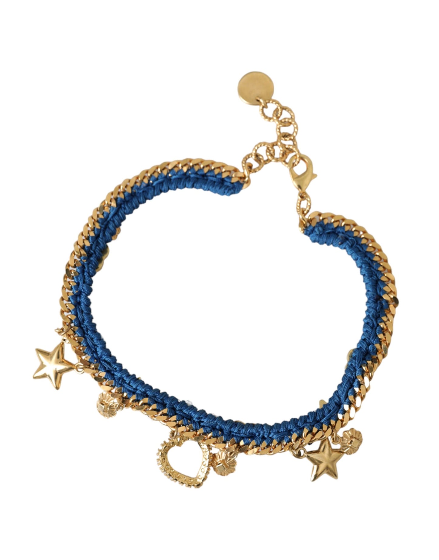 Dolce &amp; Gabbana Gold Tone Brass Chain Iam The Star Bracelet