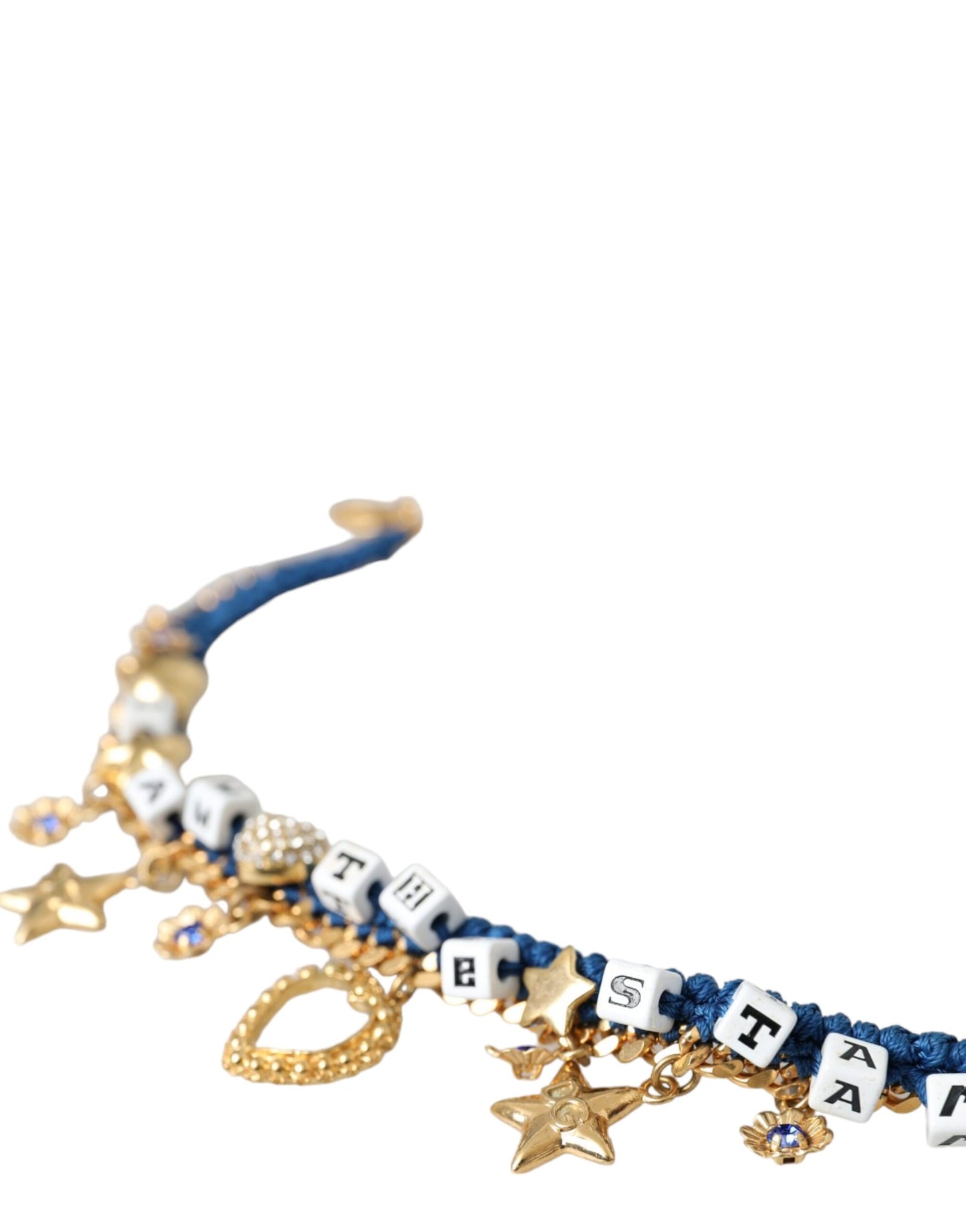 Dolce &amp; Gabbana Gold Tone Brass Chain Iam The Star Bracelet