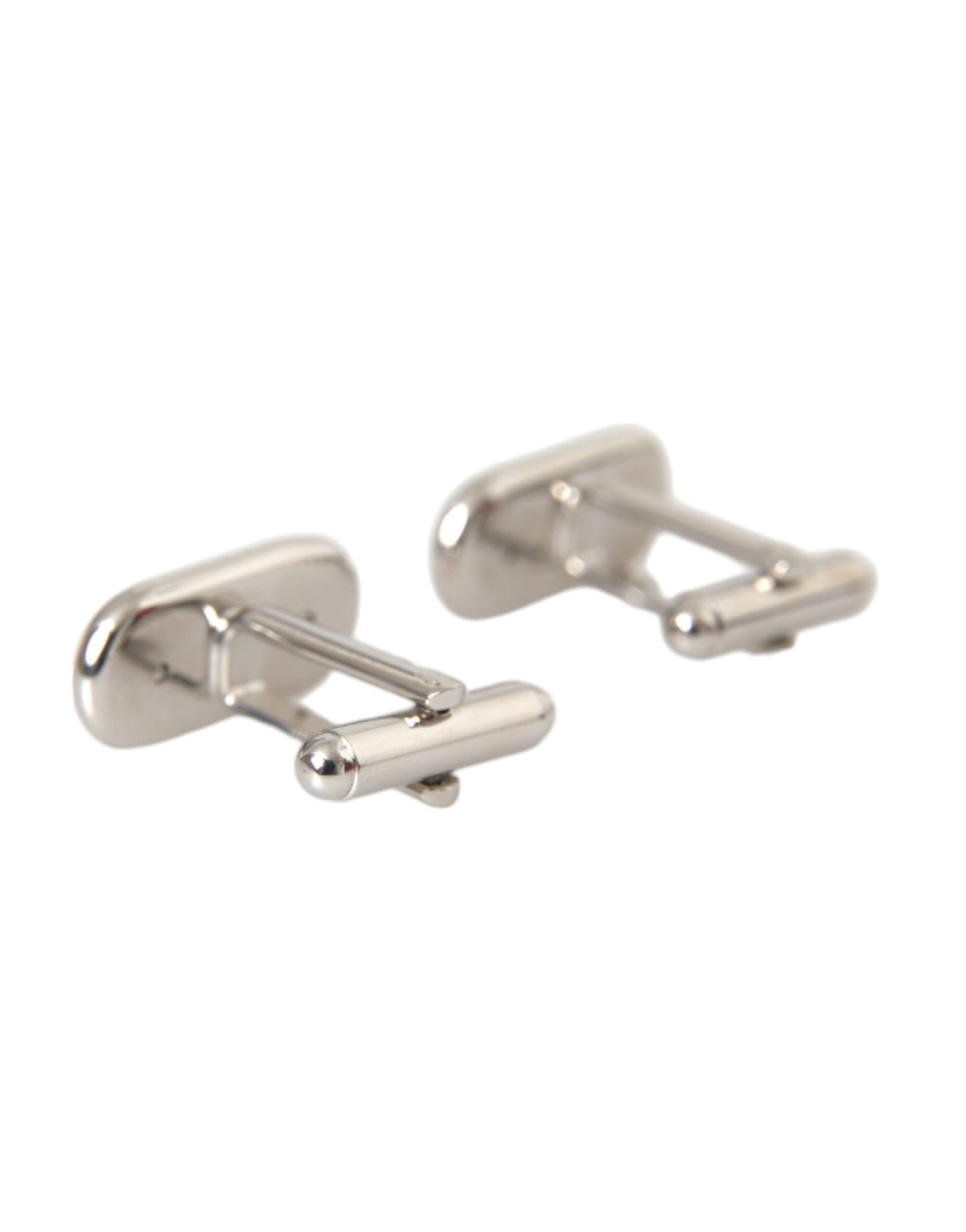 Dolce &amp; Gabbana Silver Gold Plated Metal Brass Pin Cufflinks