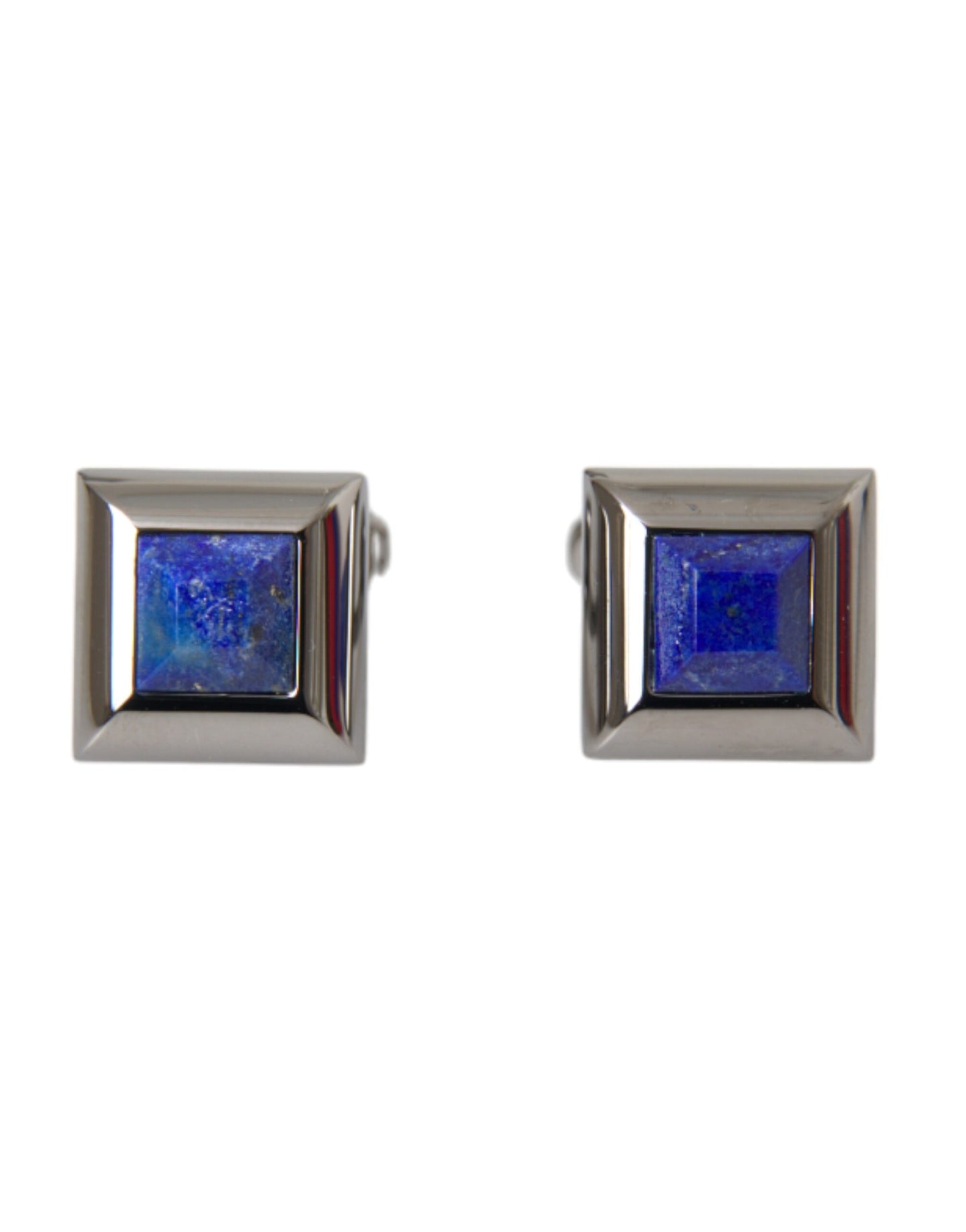 Dolce &amp; Gabbana Silver Plated Brass Pin Crystal Cufflinks