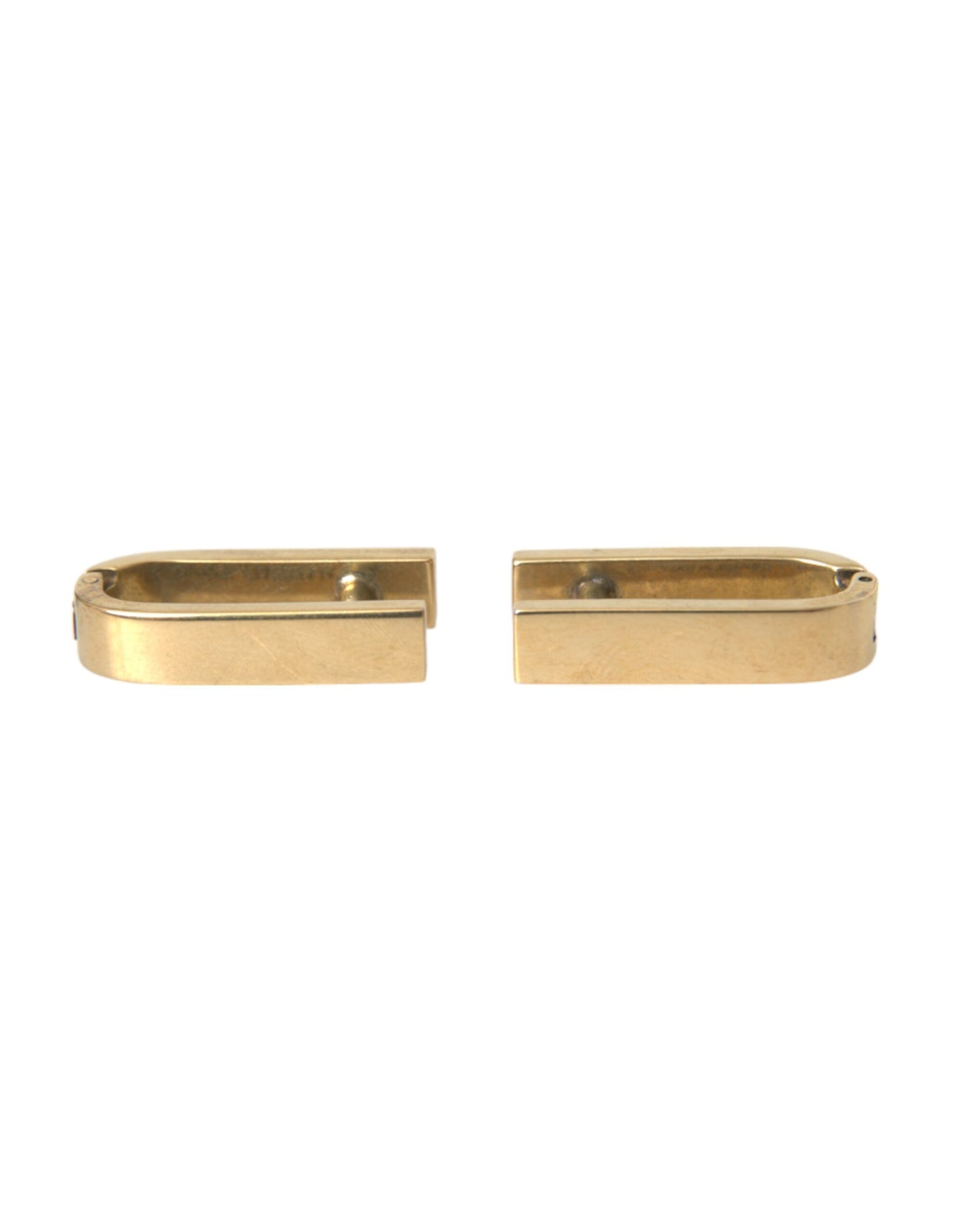 Dolce &amp; Gabbana Gold Plated Metal Brass Pin Men Cufflinks