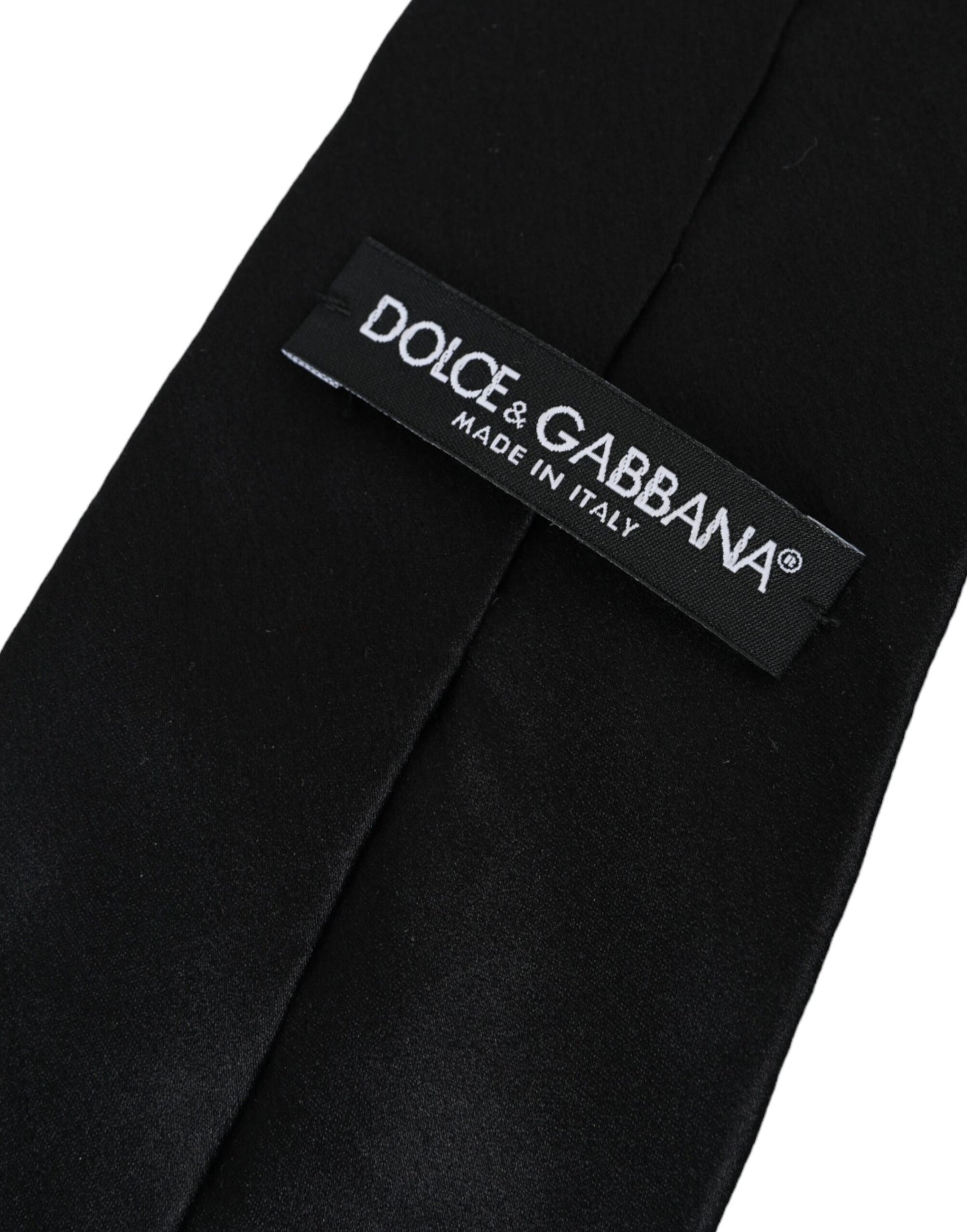 Dolce &amp; Gabbana Black Silk Tie, Adjustable, Men