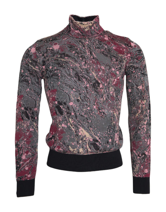 Dolce &amp; Gabbana Multicolor Graphic Turtleneck Sweater for Men