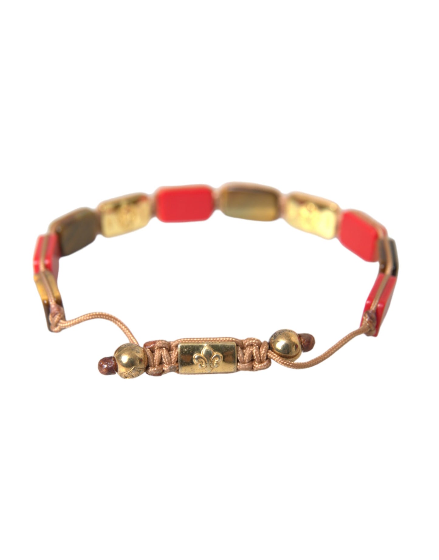 Nialaya CZ Tiger Eye Red Coral 925 Silver Men's Bracelet