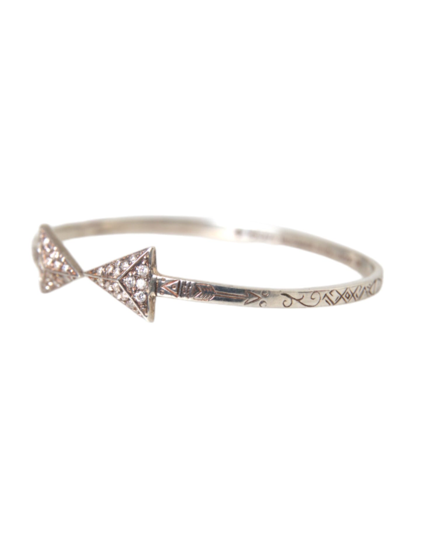 Nialaya Arrow Crystal 925 Silver Bangle Women