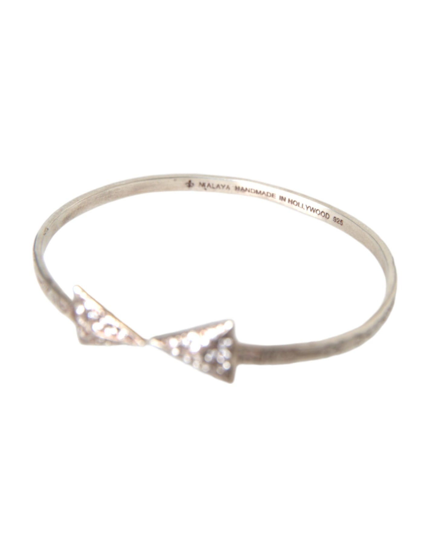 Nialaya Arrow Crystal 925 Silver Bangle Women