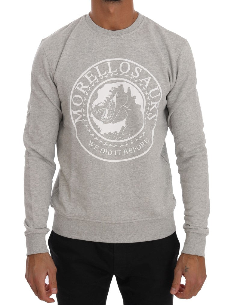 Frankie Morello Chic Morellosaurs Cotton Crew Neck Sweater