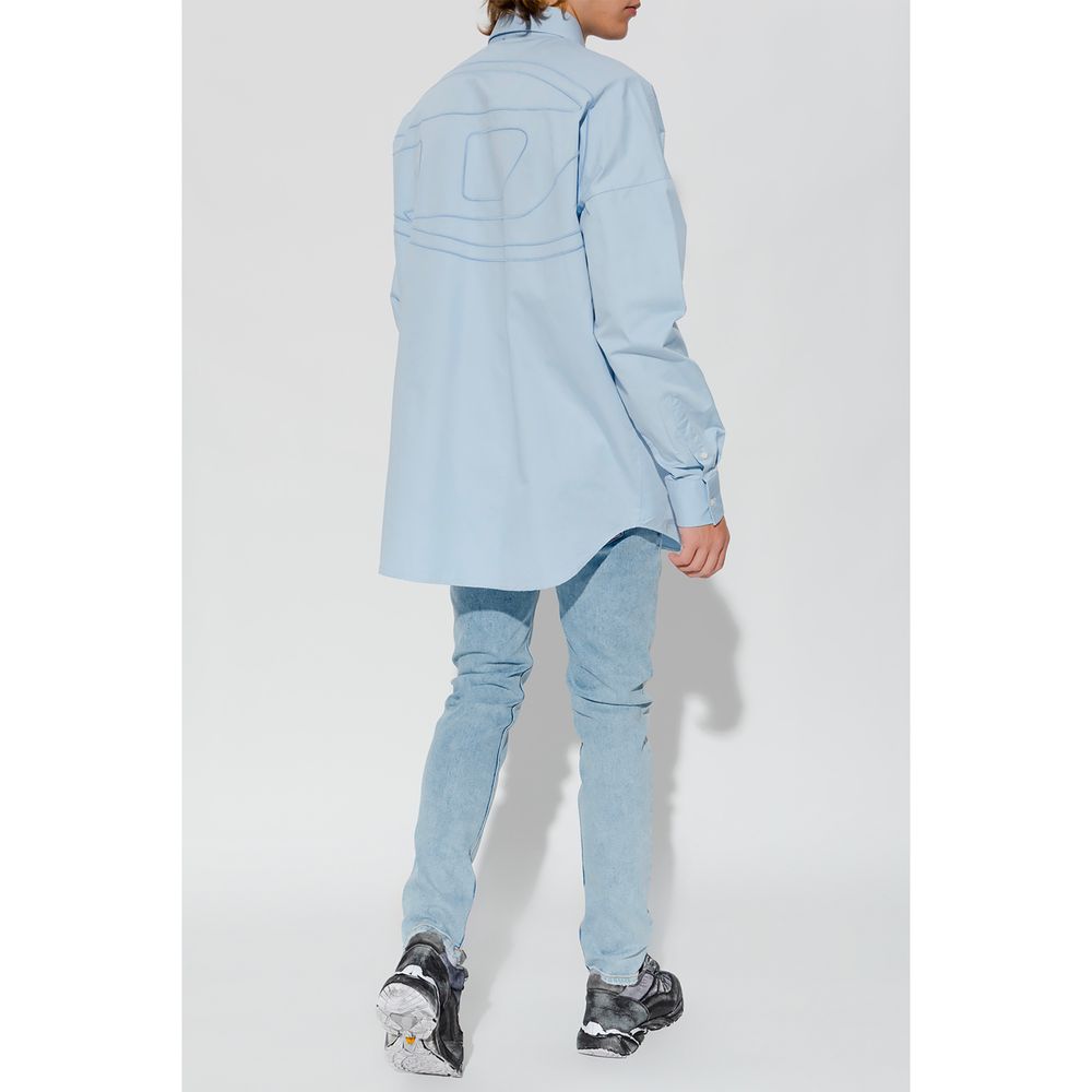 Diesel Light Blue Cotton Jeans &amp; Pants