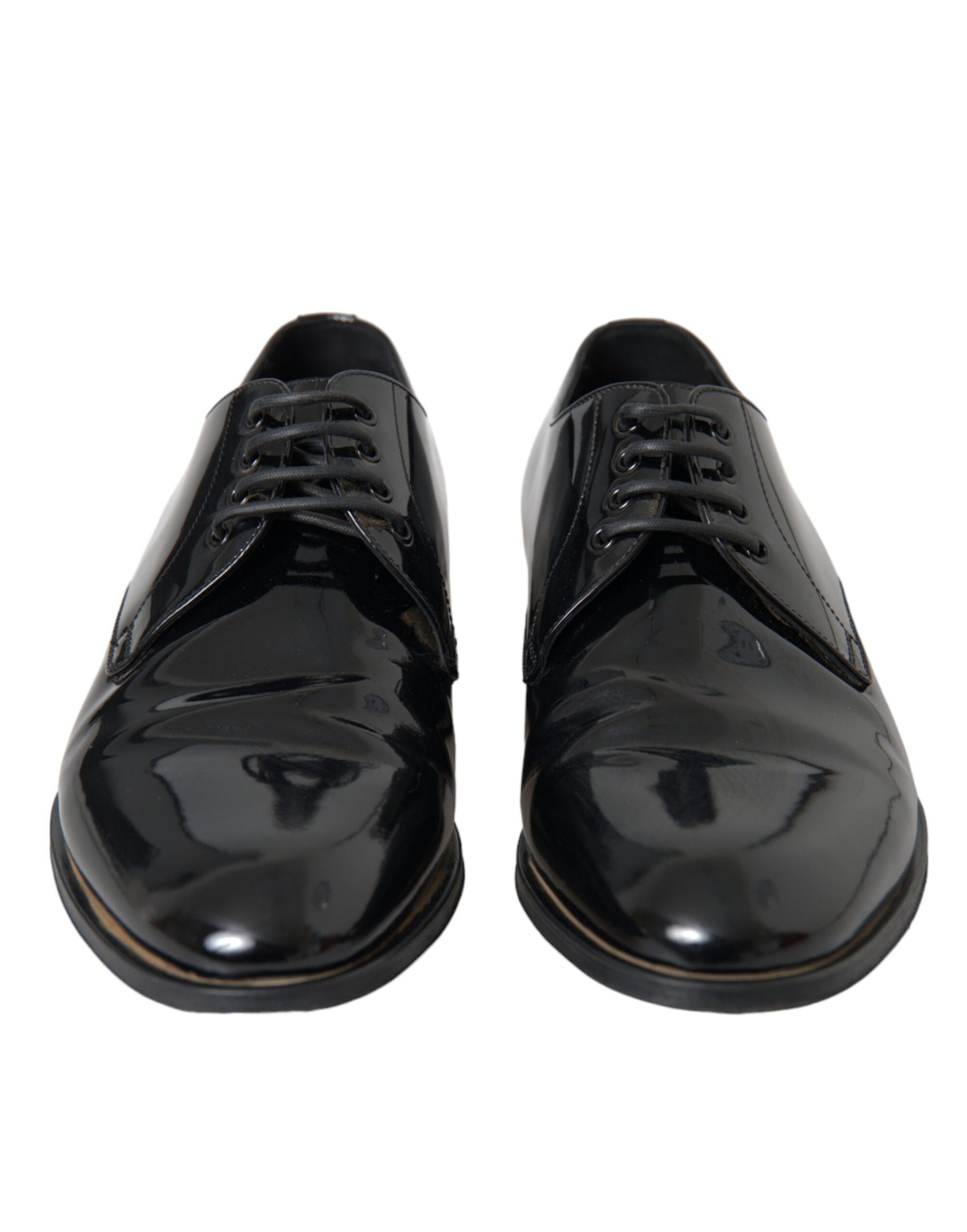 Dolce &amp; Gabbana Black Patent Leather Derby Shoes for Formal Occasions