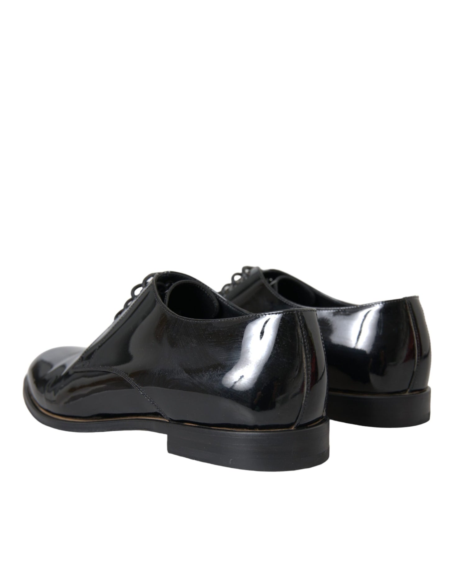 Dolce &amp; Gabbana Black Patent Leather Derby Shoes for Formal Occasions