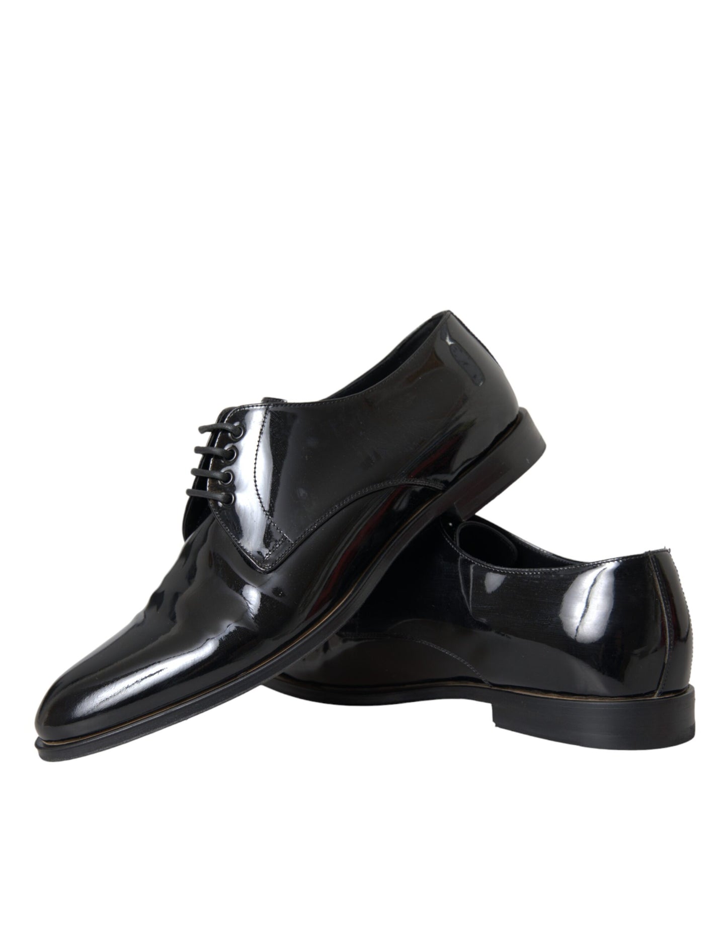 Dolce &amp; Gabbana Black Patent Leather Derby Shoes for Formal Occasions