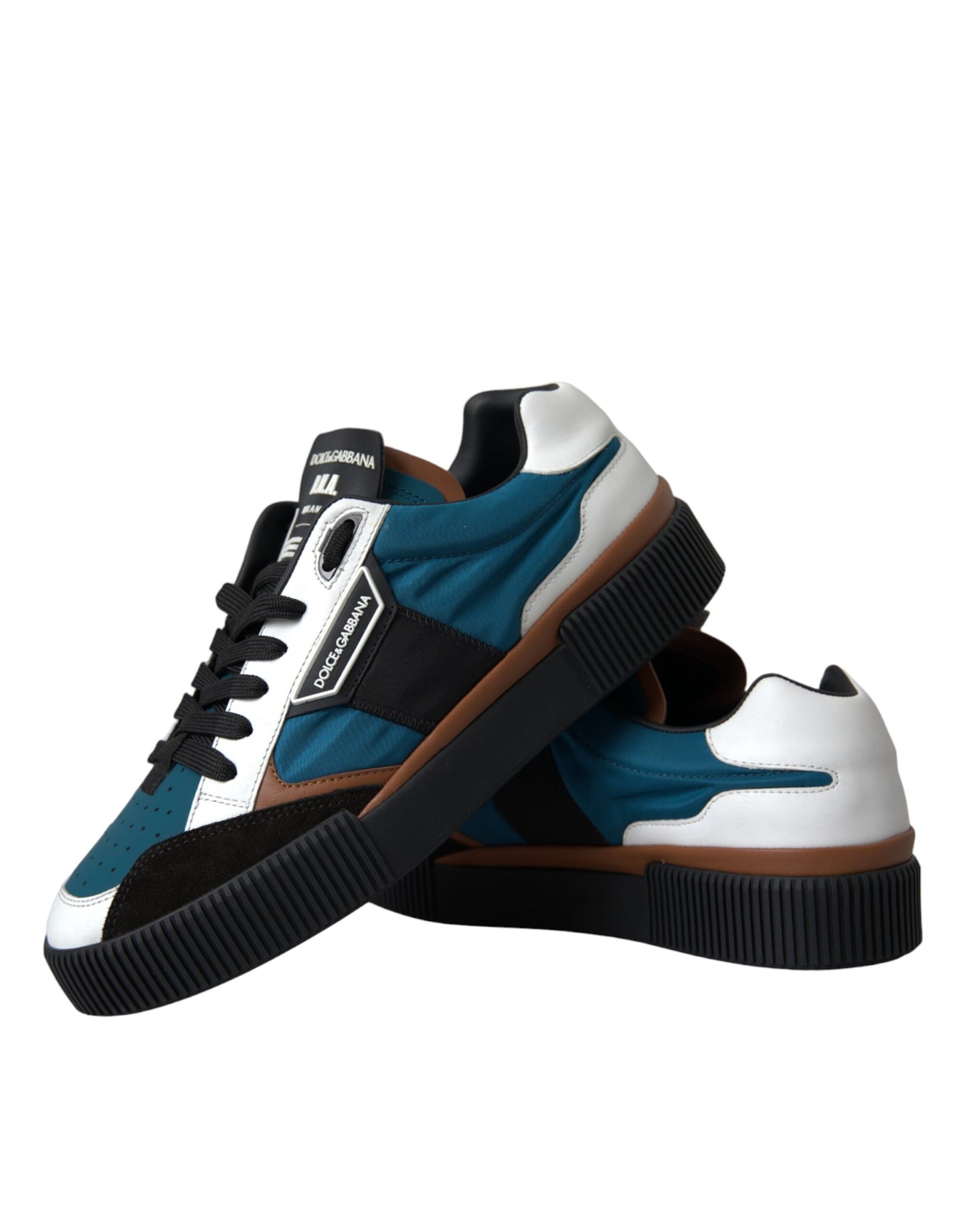 Dolce &amp; Gabbana Multicolor MIAMI Leather Low Top Sneakers Shoes