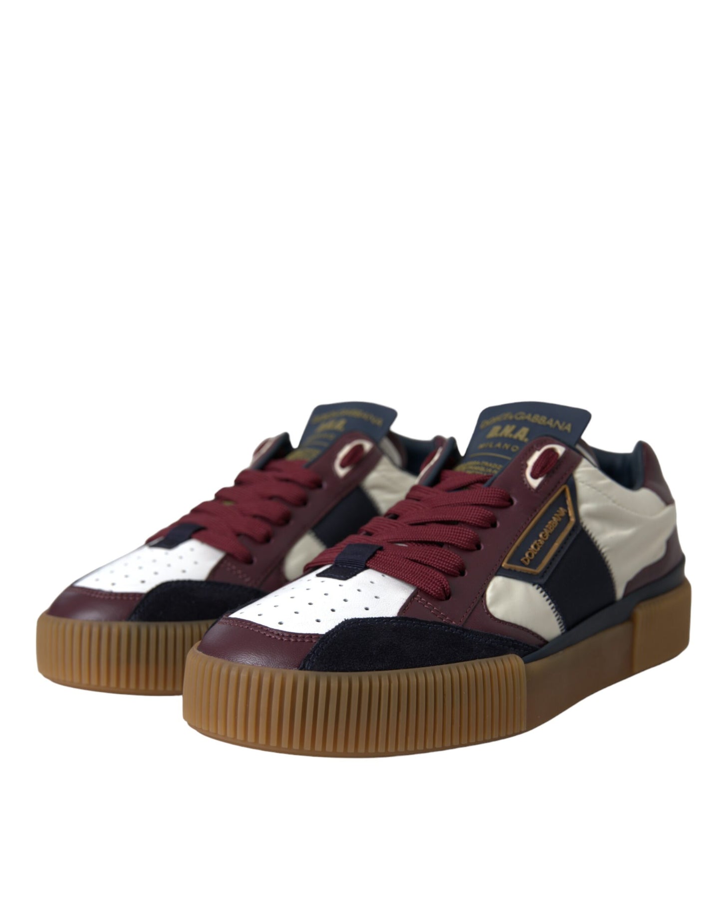 Dolce &amp; Gabbana Multicolor Miami Leather Low Top Sneakers Shoes