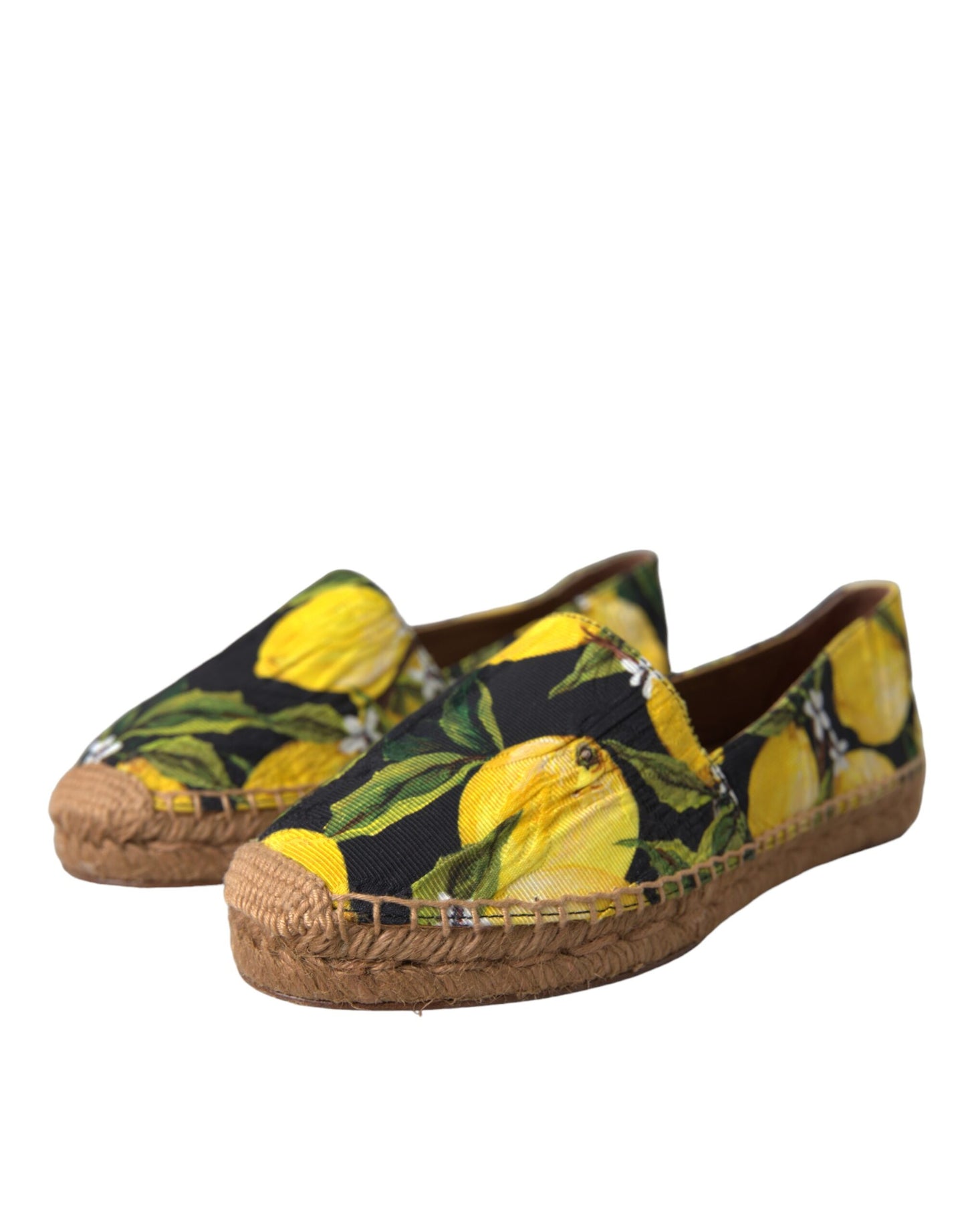 Dolce &amp; Gabbana Multicolor Lemon Slip On Espadrilles Shoes