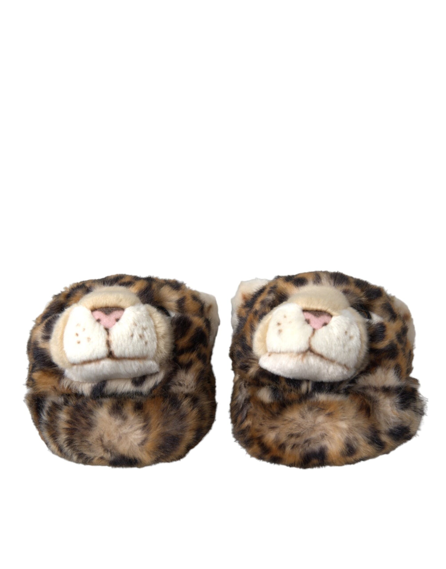 Dolce &amp; Gabbana Brown Tiger Slippers Flat Sandals Shoes