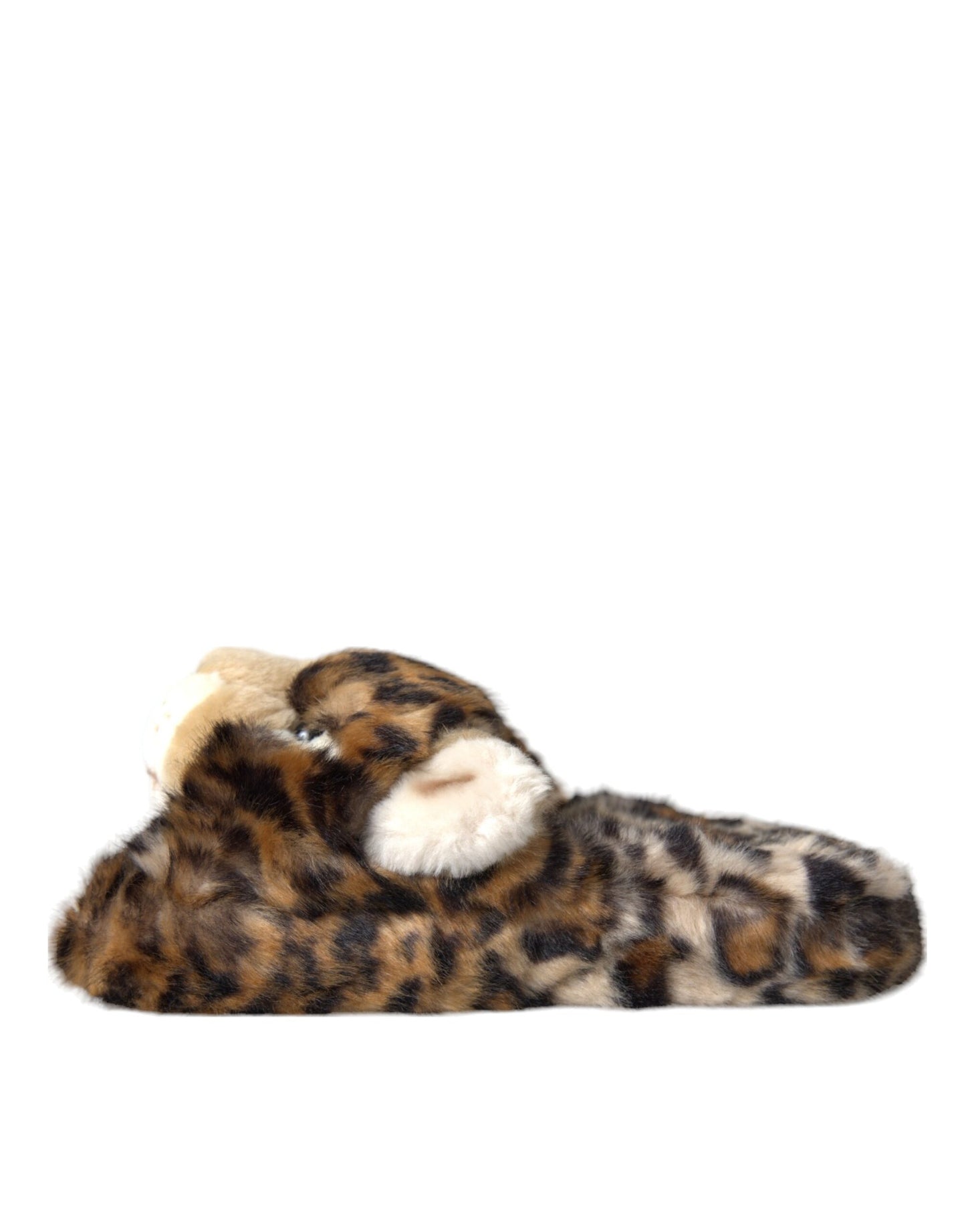 Dolce &amp; Gabbana Brown Tiger Slippers Flat Sandals Shoes