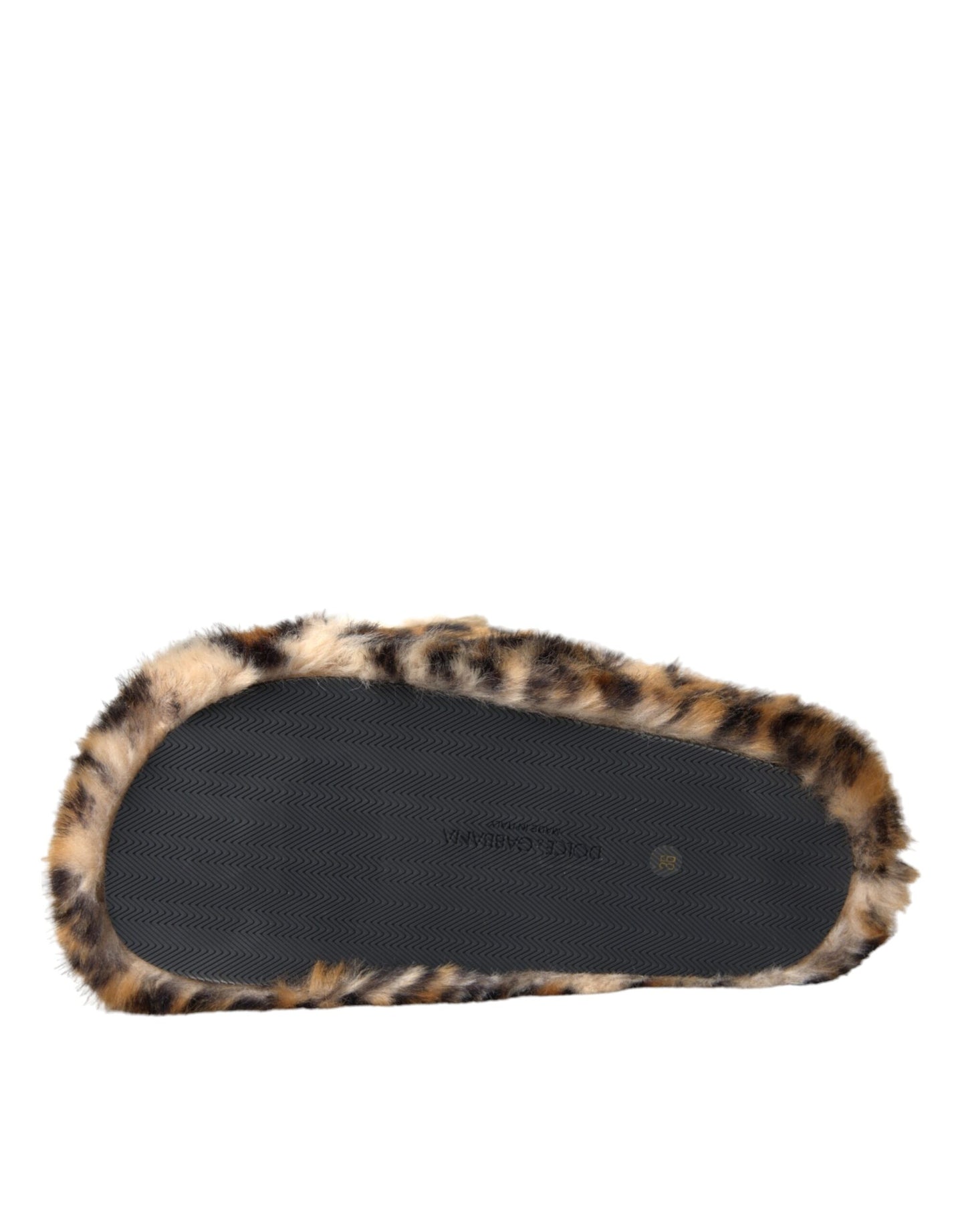 Dolce &amp; Gabbana Brown Tiger Slippers Flat Sandals Shoes