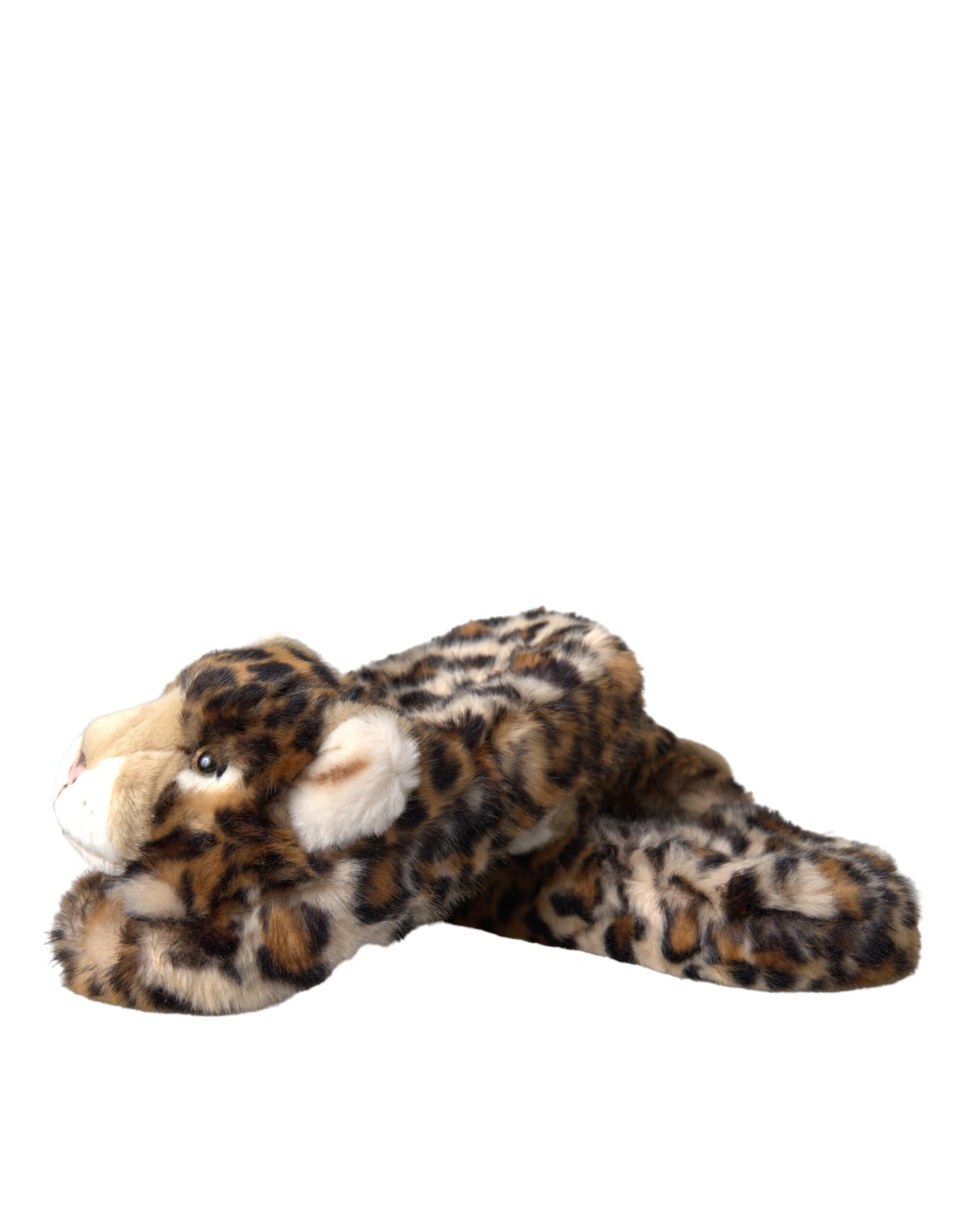 Dolce &amp; Gabbana Brown Tiger Slippers Flat Sandals Shoes