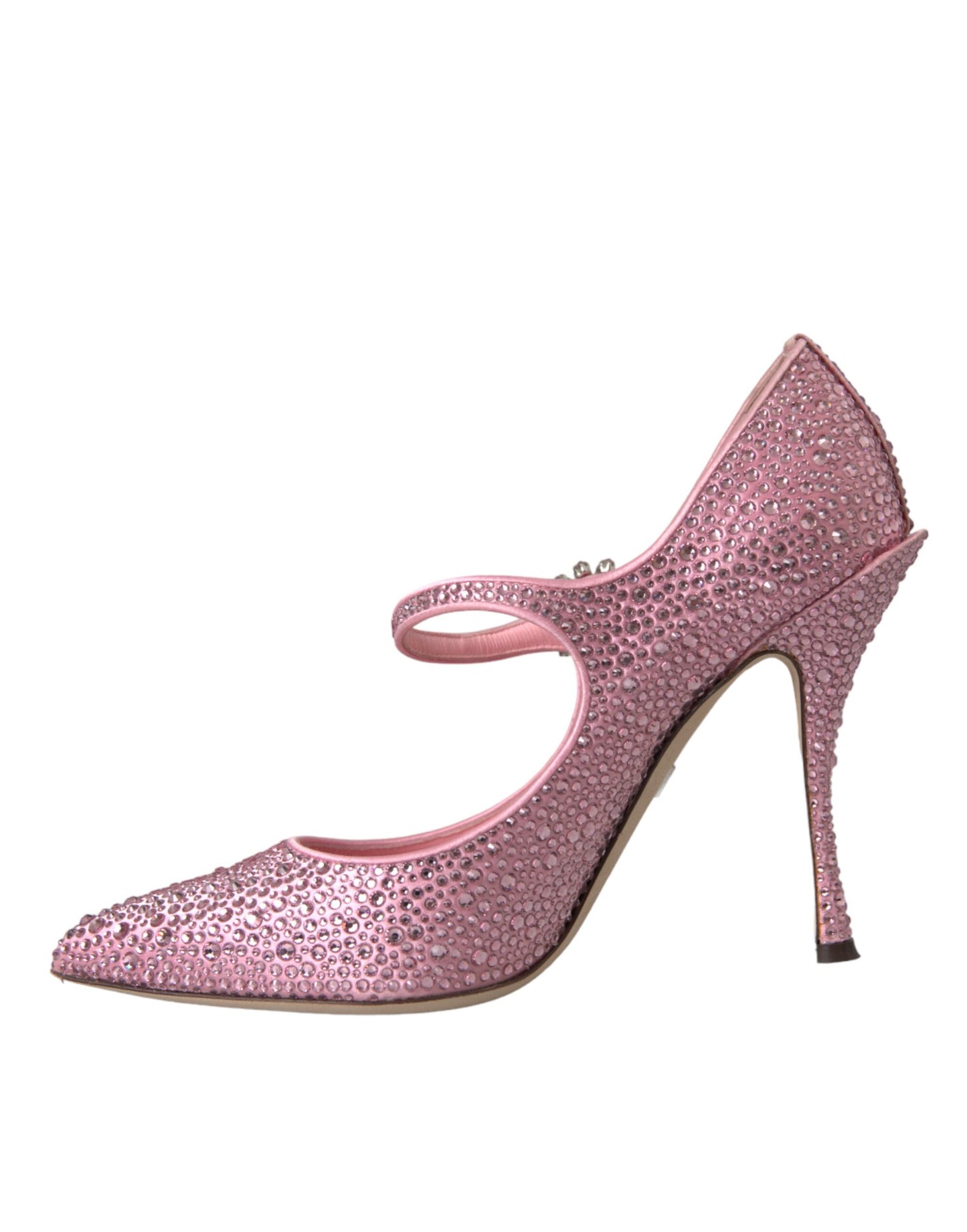 Dolce &amp; Gabbana Pink Rhinestone Crystal Heels Pumps Shoes