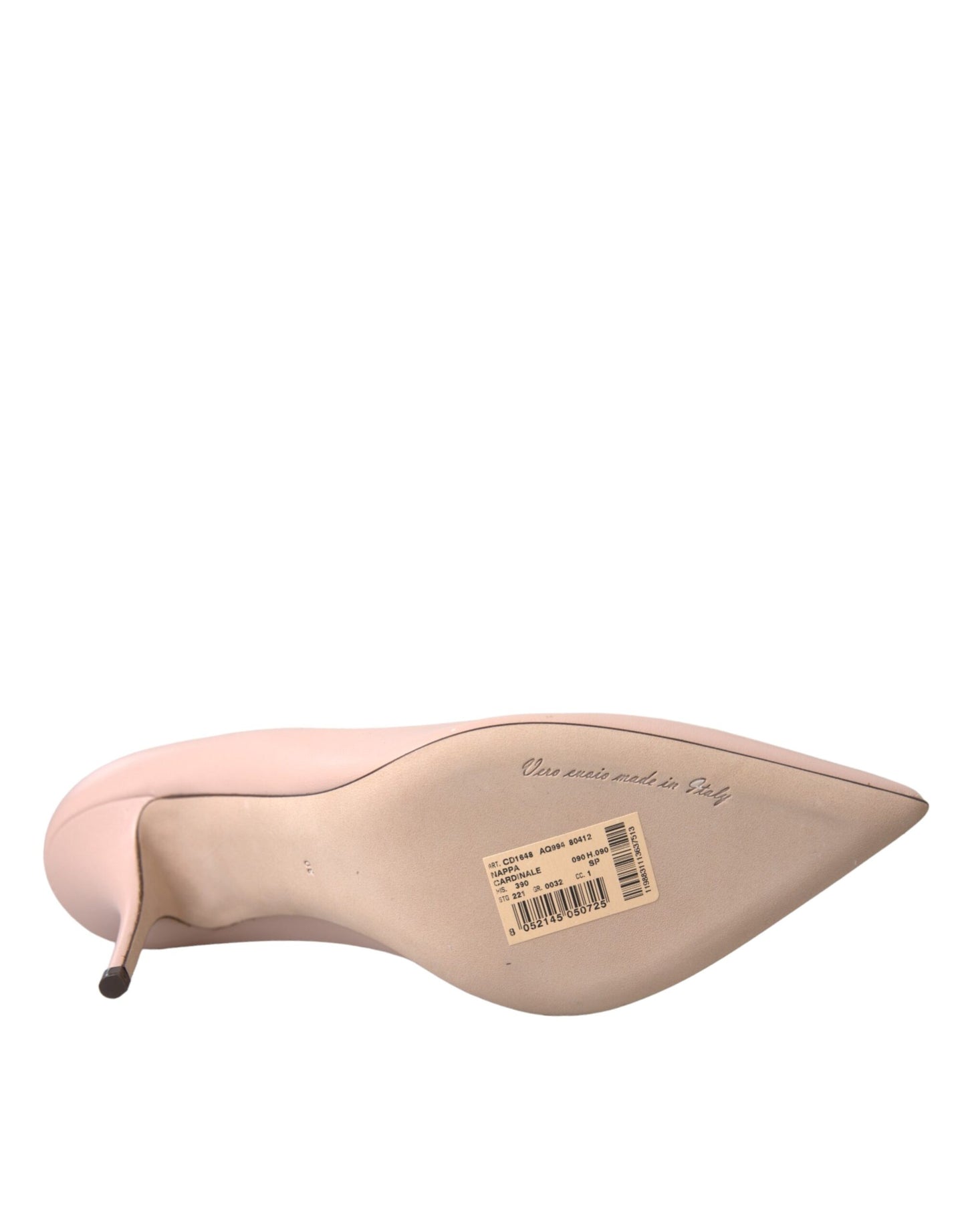 Dolce &amp; Gabbana Beige Lambskin Logo Pumps Heels Shoes