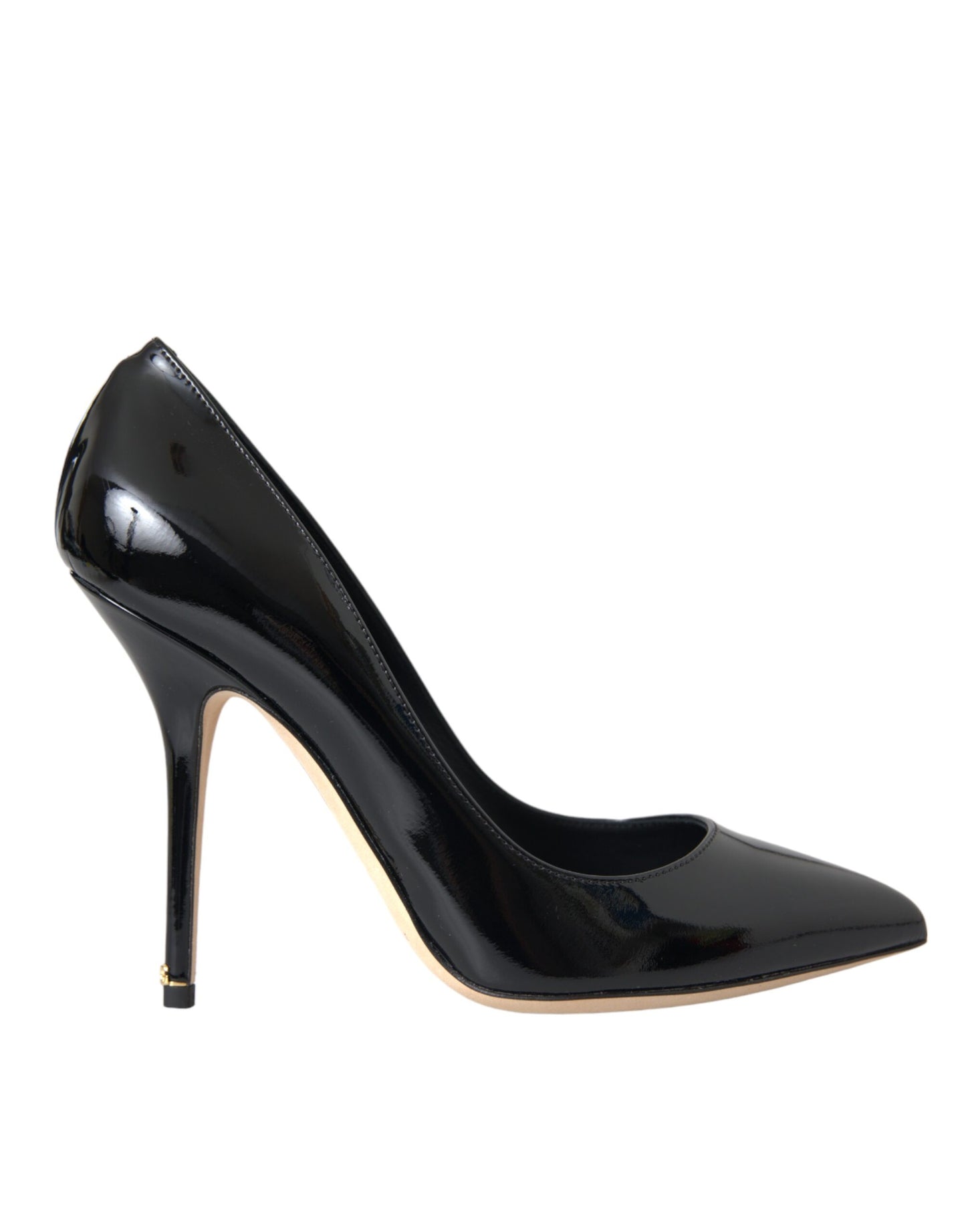 Dolce &amp; Gabbana Black Patent Leather Bellucci Pumps Heels Shoes