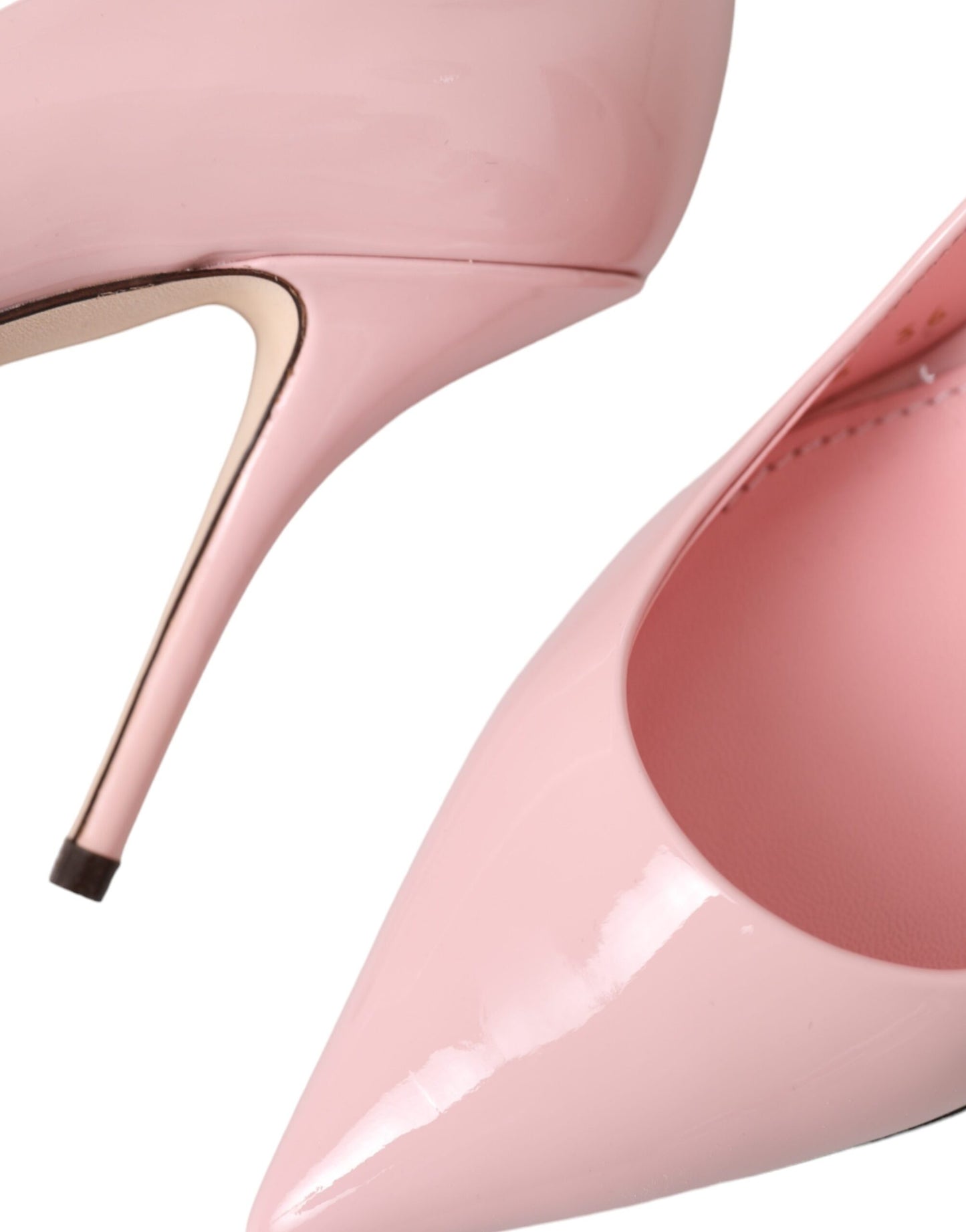 Dolce &amp; Gabbana Light Pink Patent Leather Pump Heels Shoes