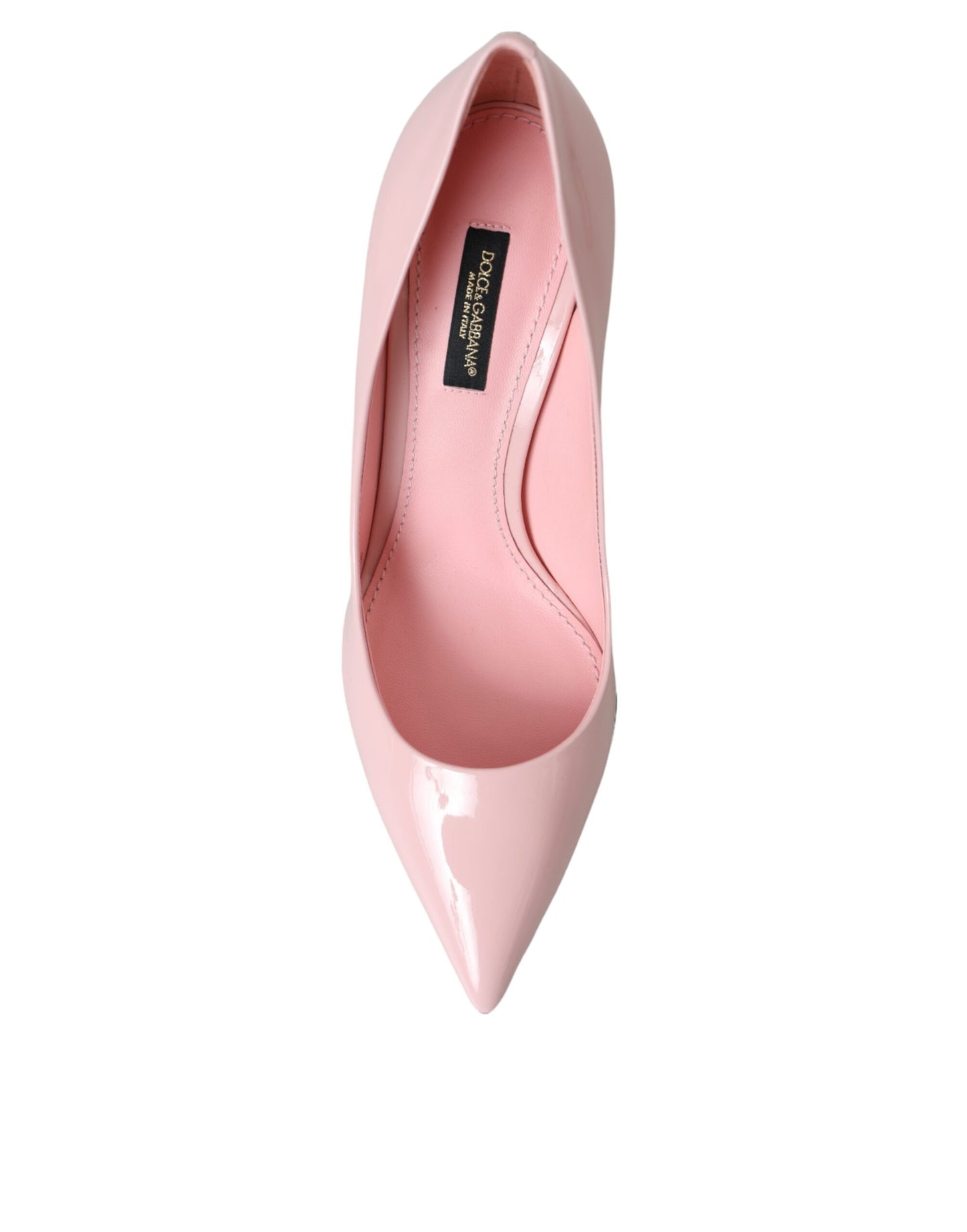 Dolce &amp; Gabbana Light Pink Patent Leather Pump Heels Shoes