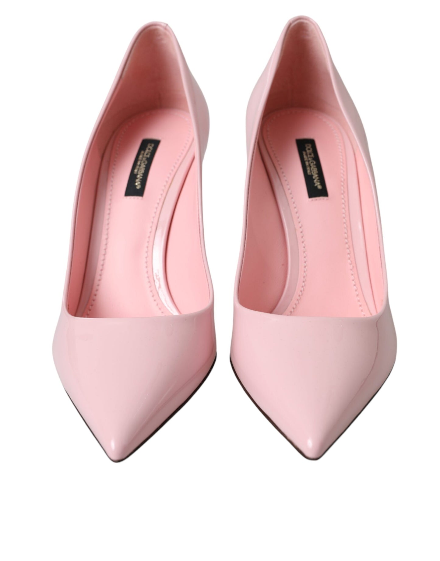 Dolce &amp; Gabbana Light Pink Patent Leather Pumps Heels Shoes