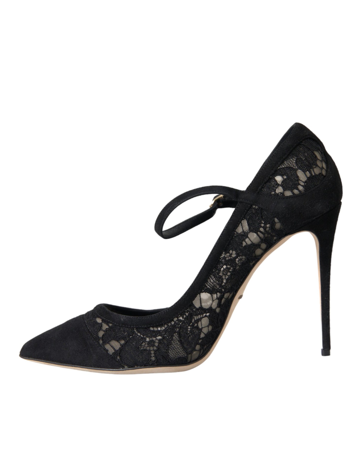 Dolce &amp; Gabbana Black Taormina Lace Mary Janes Pumps Shoes