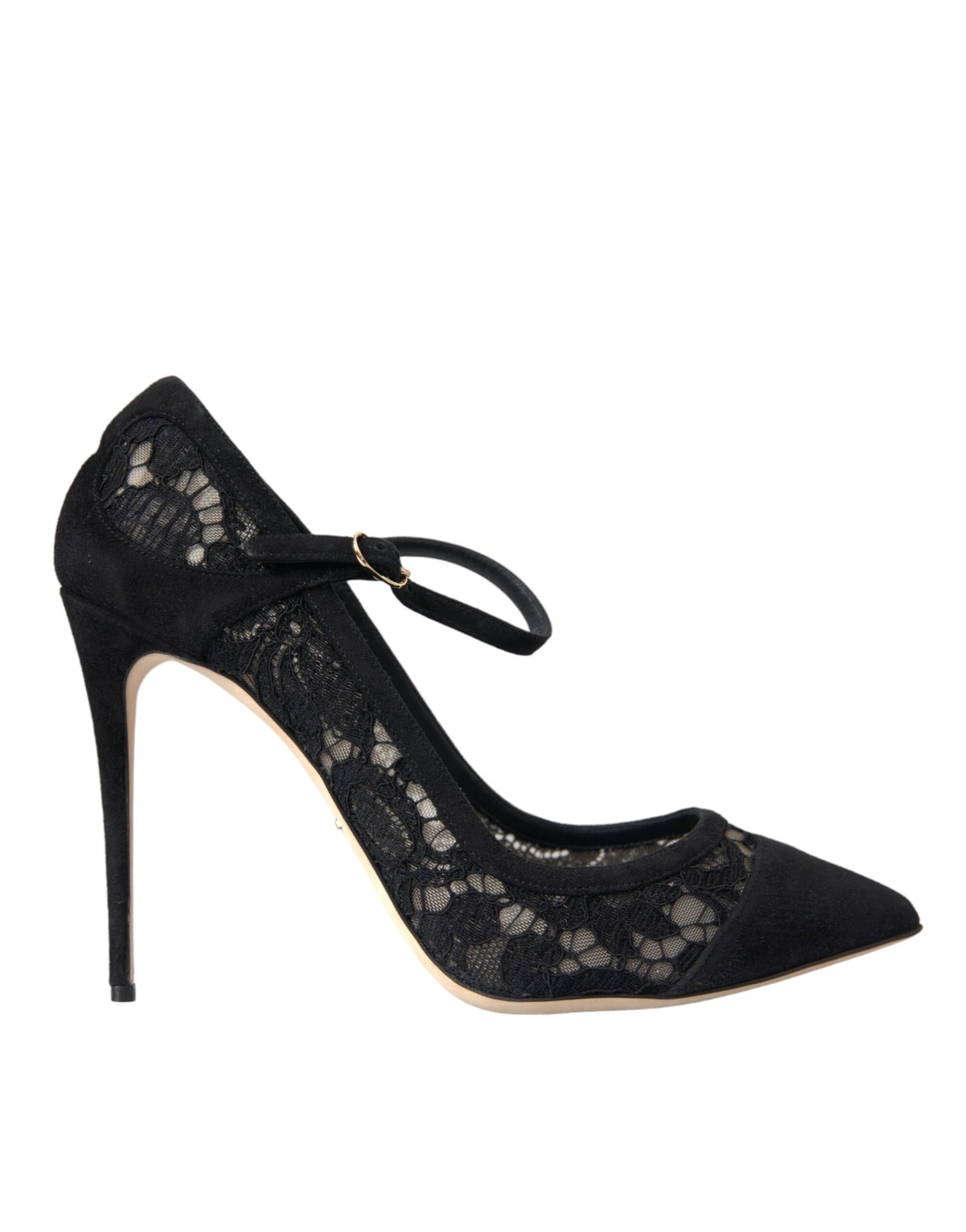 Dolce &amp; Gabbana Black Taormina Lace Mary Janes Pumps Shoes