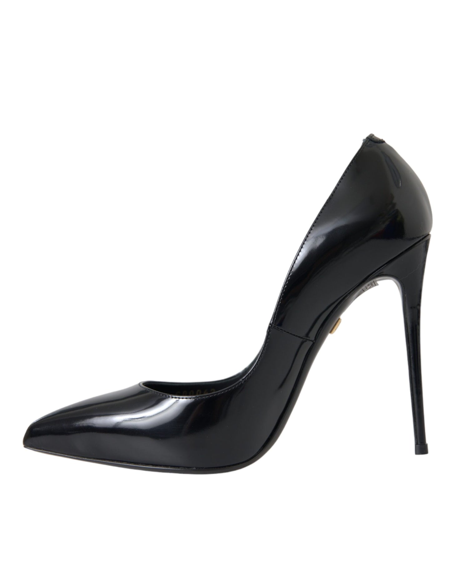 Dolce &amp; Gabbana Black Patent Leather High Heels Pumps Shoes