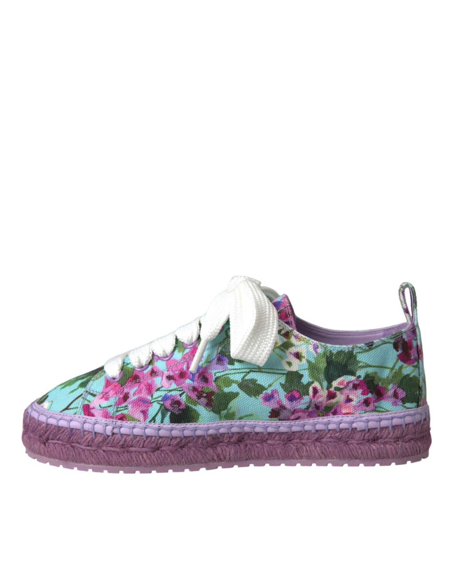 Dolce &amp; Gabbana Multicolor Canvas Floral Espadrilles Sneakers Shoes