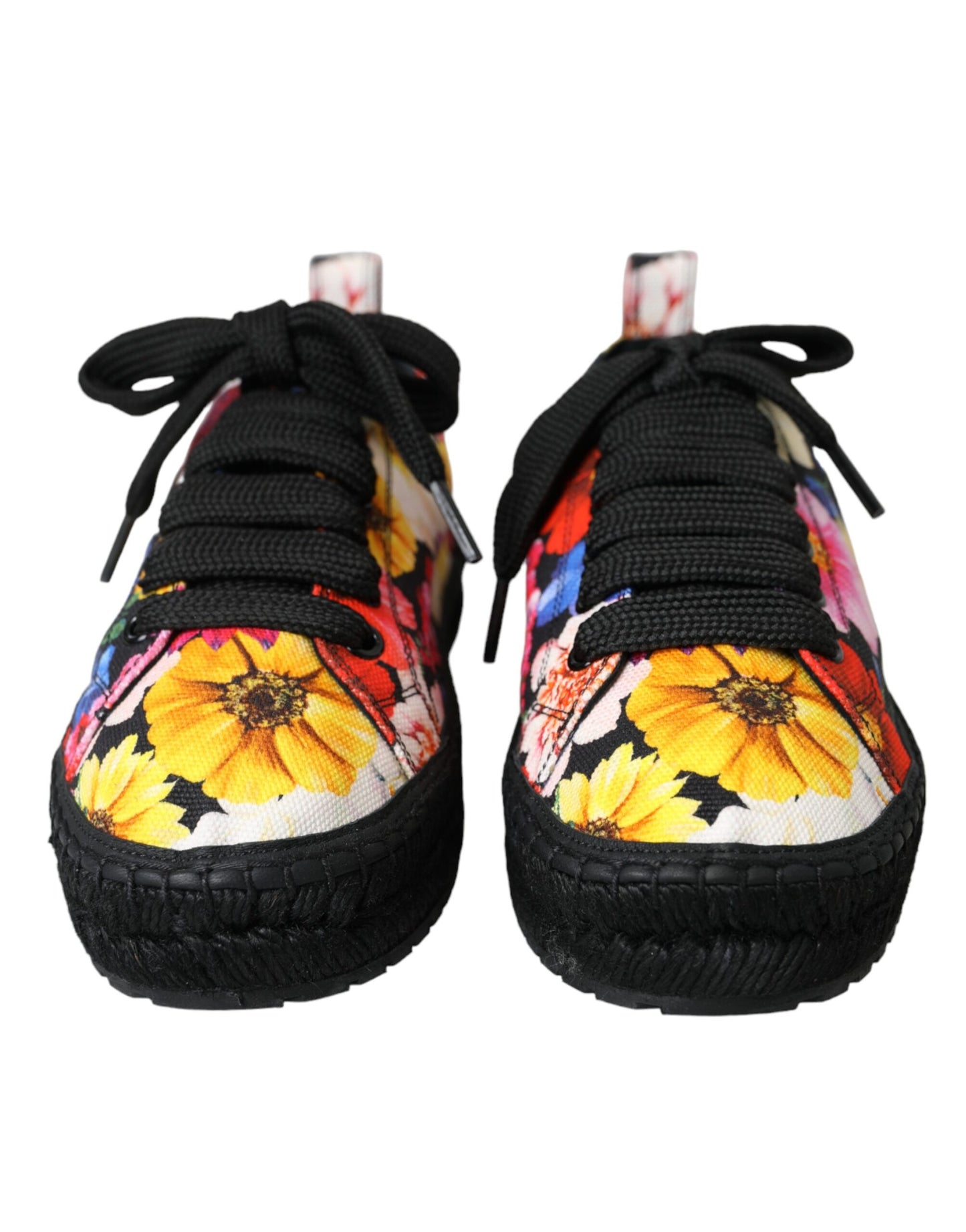 Dolce &amp; Gabbana Multicolor Canvas Floral Espadrilles Sneakers Shoes