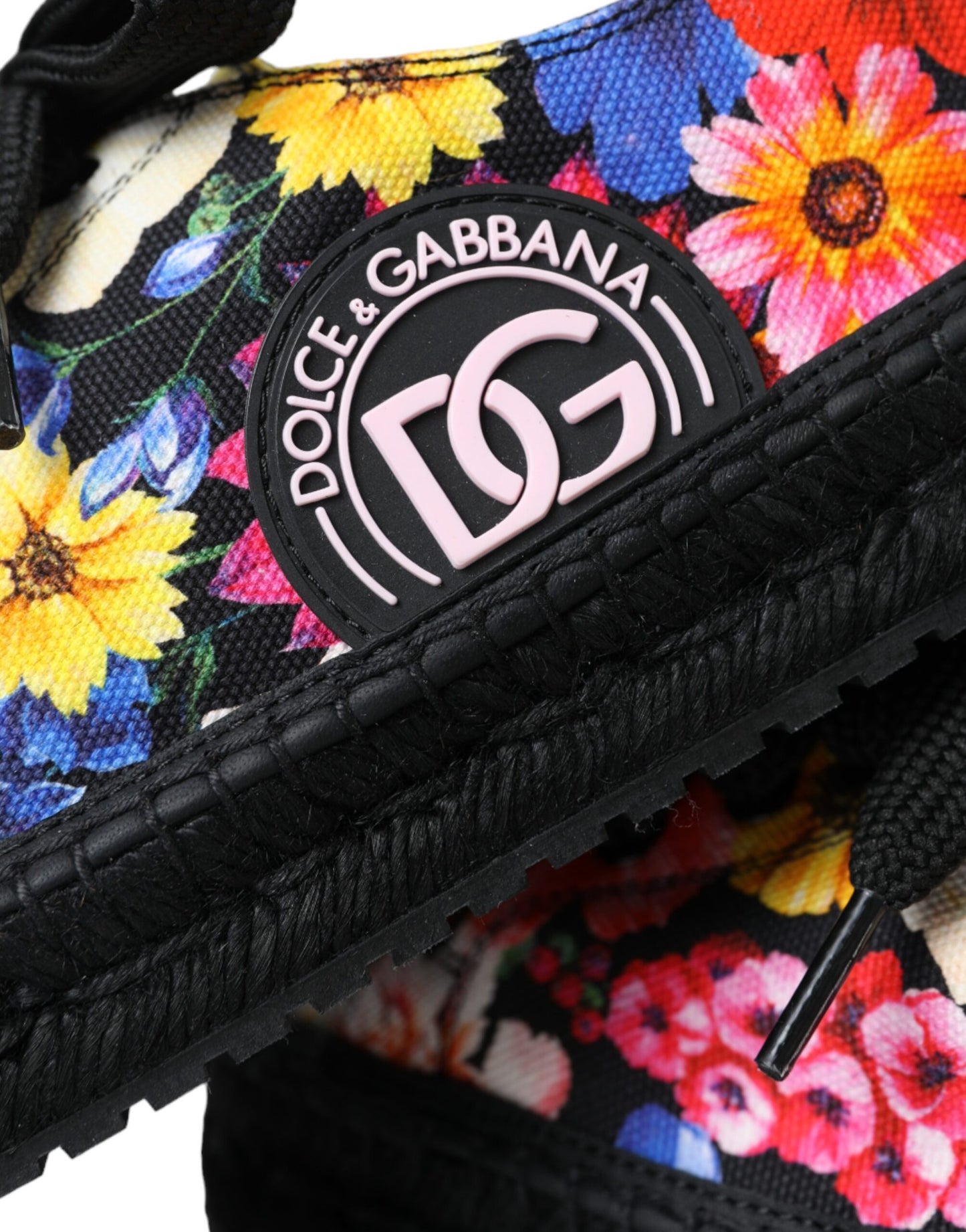 Dolce &amp; Gabbana Multicolor Canvas Floral Espadrilles Sneakers Shoes