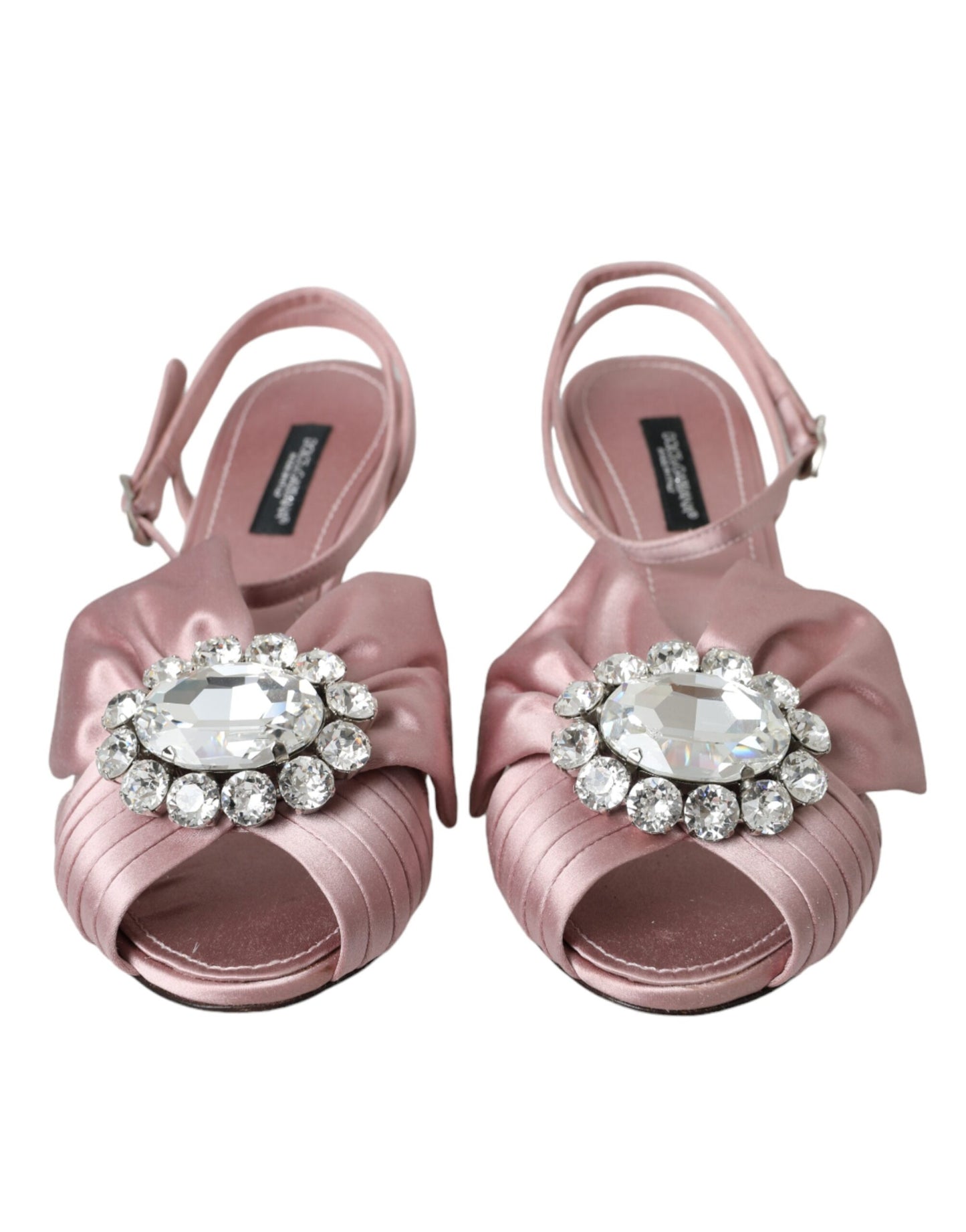 Dolce &amp; Gabbana Pink Keira Crystal Heels Sandals Shoes