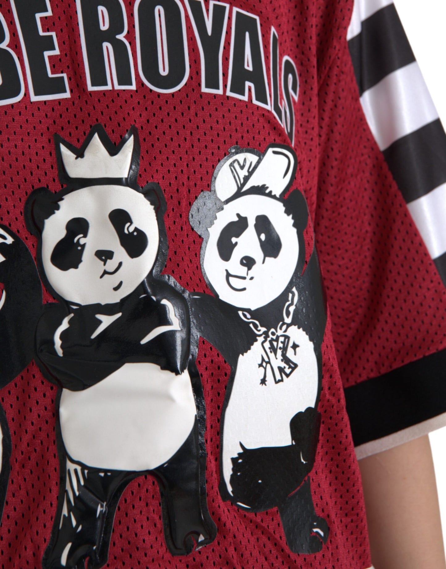 Dolce &amp; Gabbana Royals Multicolor Panda T-Shirt in Plus Size