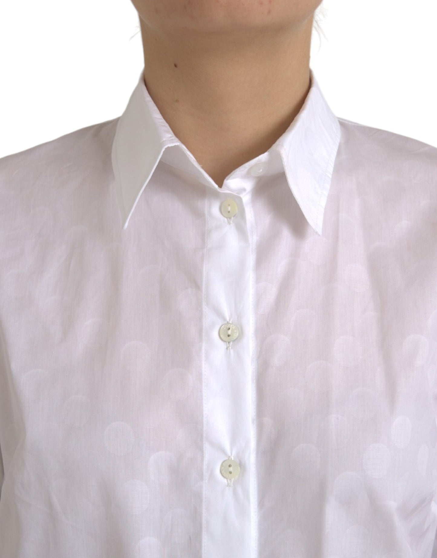 Dolce &amp; Gabbana White short sleeve polo shirt with collar