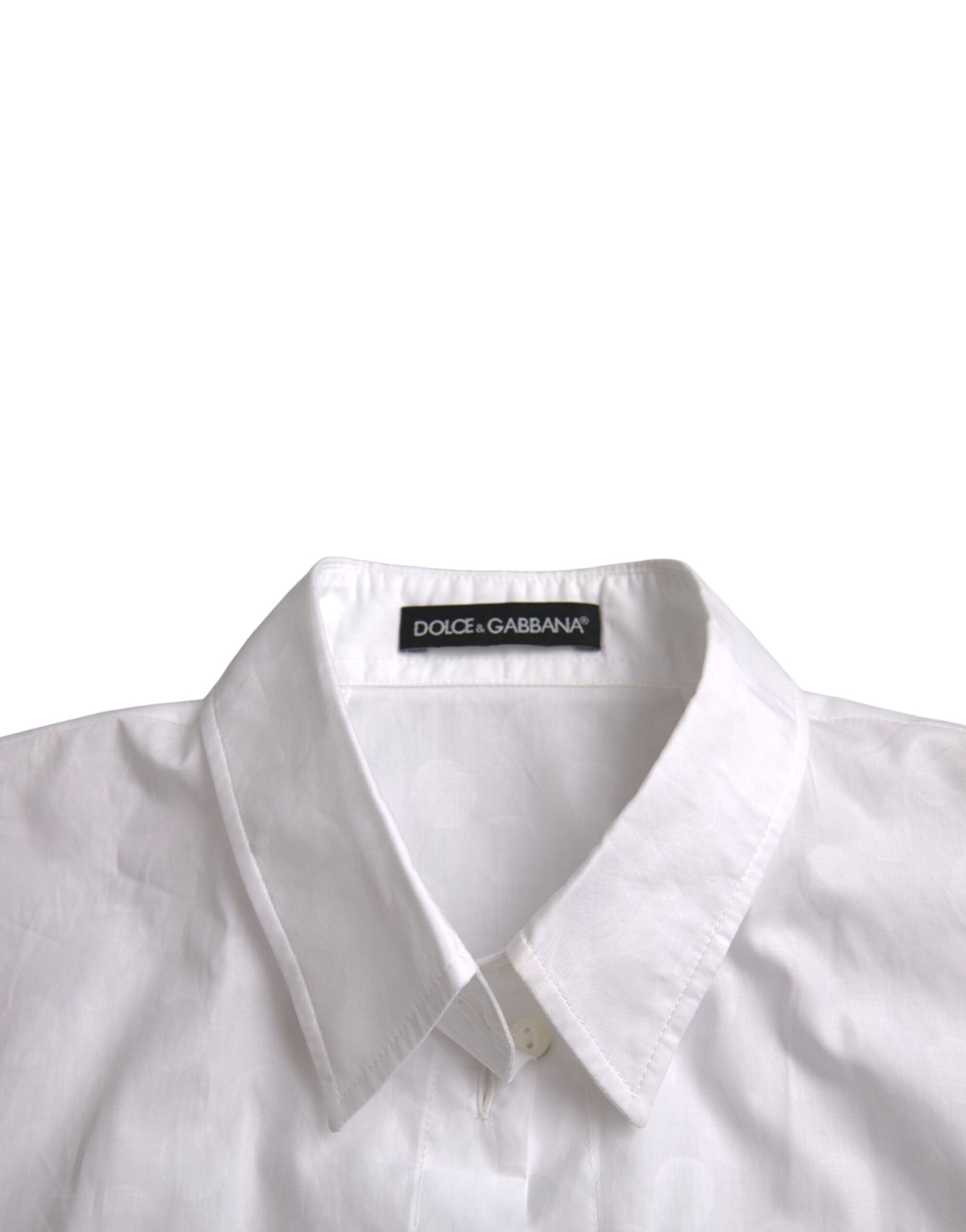 Dolce &amp; Gabbana White short sleeve polo shirt with collar