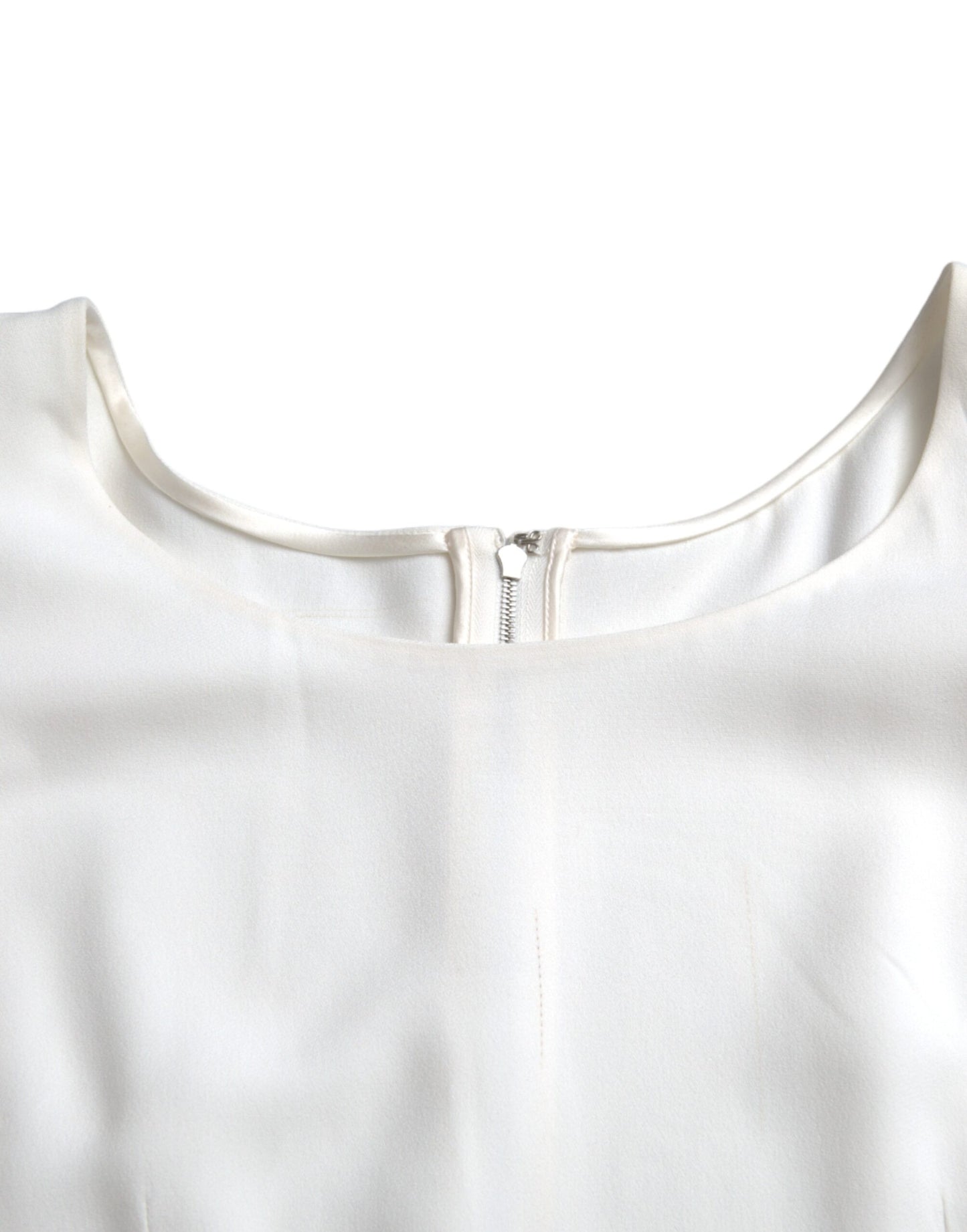 Dolce &amp; Gabbana White Viscose Round Neck Short Sleeve Top