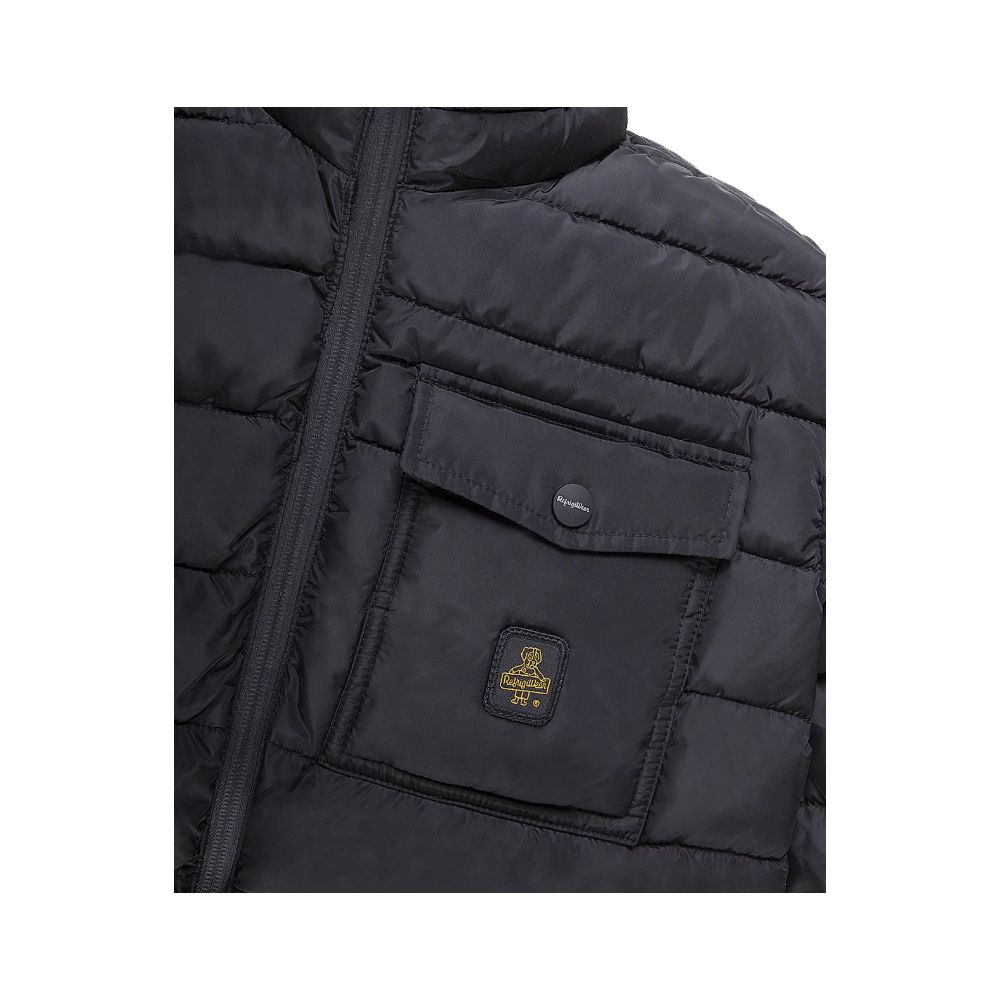 Refrigiwear Schwarze Nylon Herrenjacke