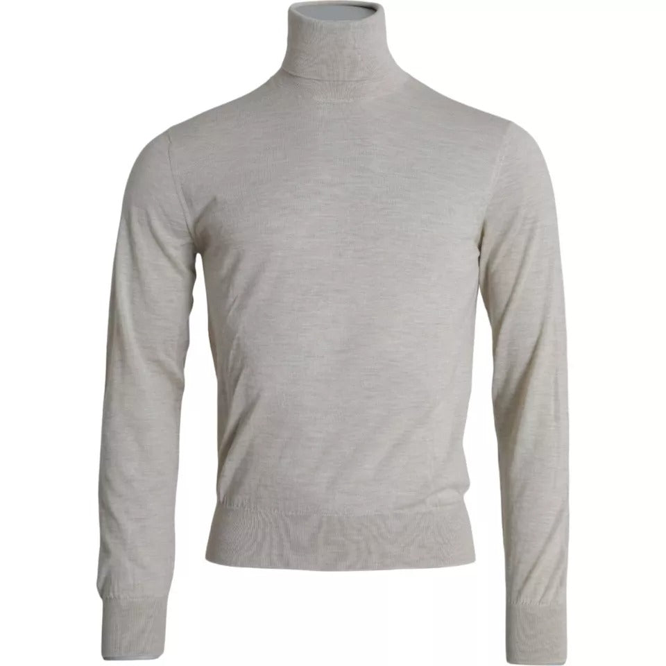 Dolce &amp; Gabbana Sweater Beige Cashmere Turtleneck Sweater