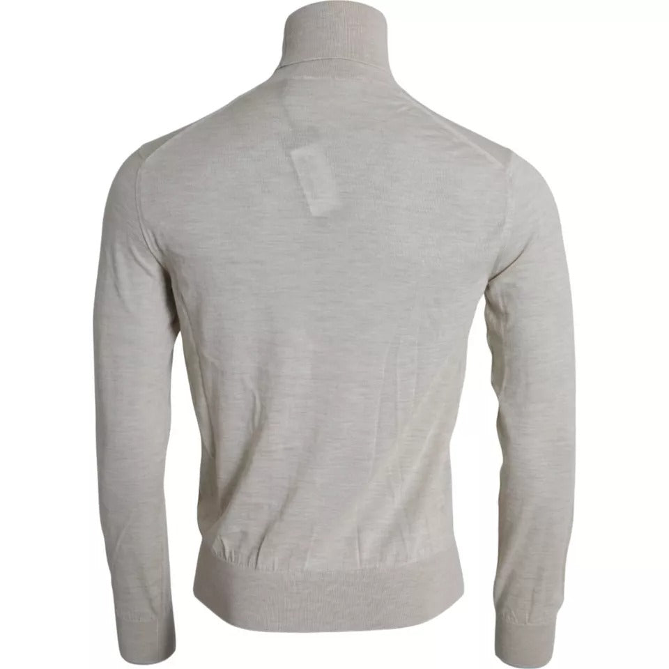 Dolce &amp; Gabbana Sweater Beige Cashmere Turtleneck Sweater