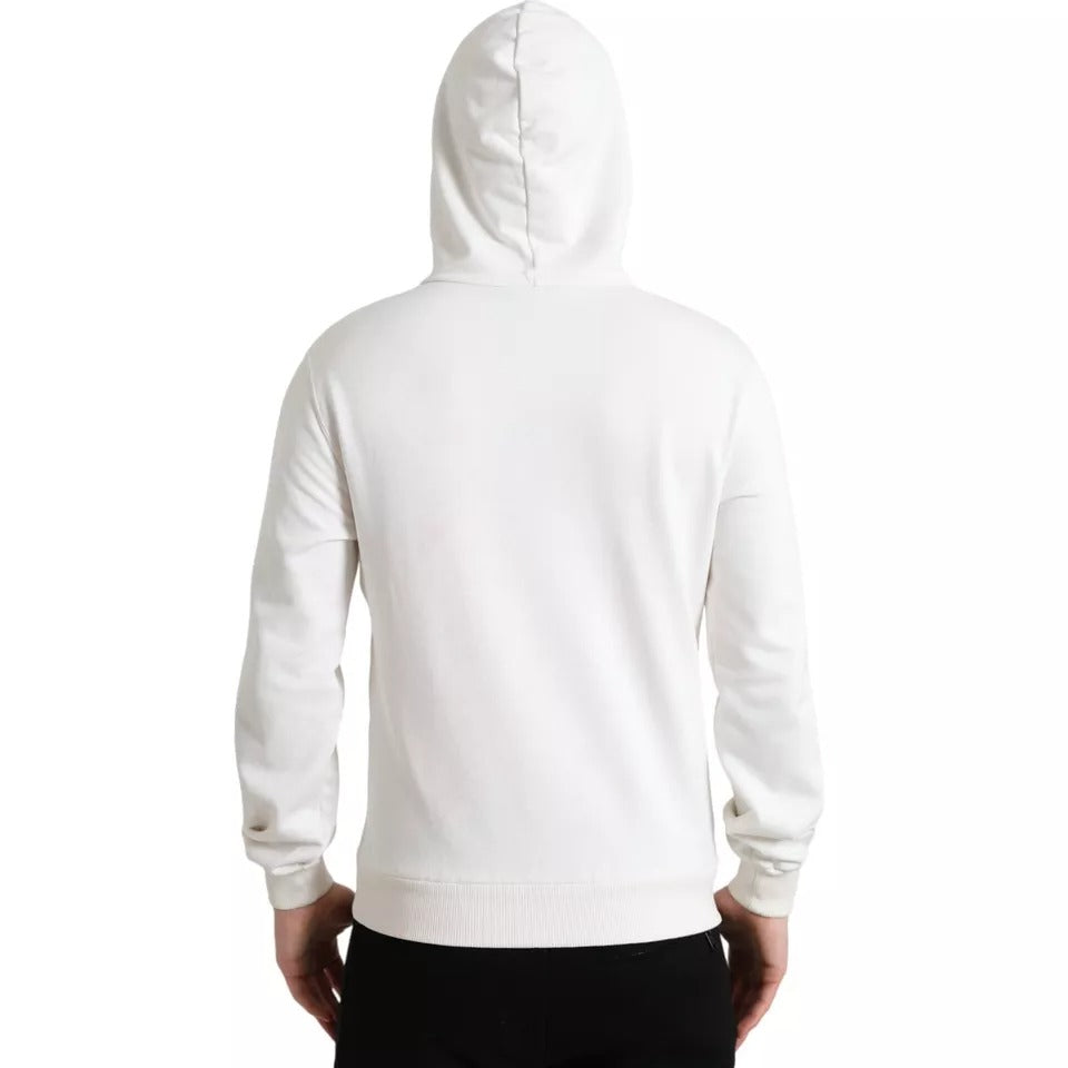 Dolce &amp; Gabbana White Cotton Hoodie by Caesar