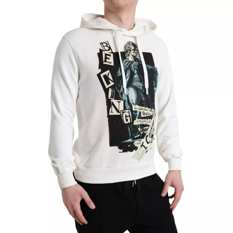 Dolce &amp; Gabbana White Cotton Hoodie by Caesar