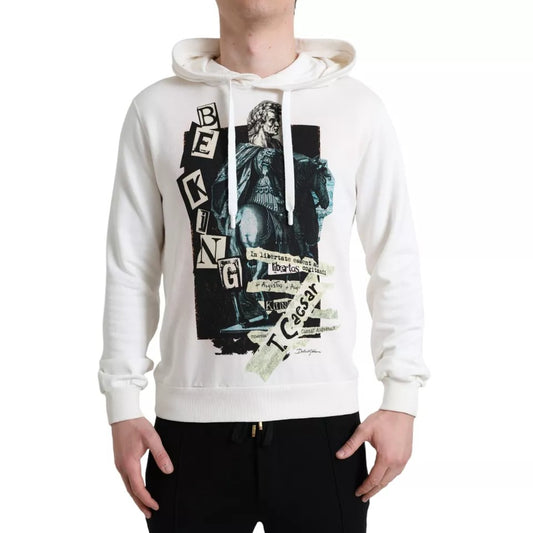 Dolce &amp; Gabbana White Cotton Hoodie by Caesar