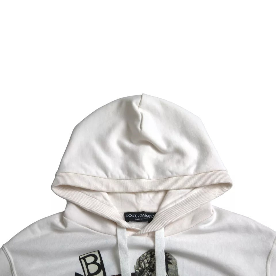 Dolce &amp; Gabbana White Cotton Hoodie by Caesar