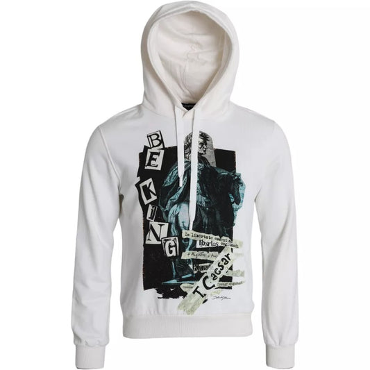 Dolce &amp; Gabbana White Cotton Hoodie by Caesar